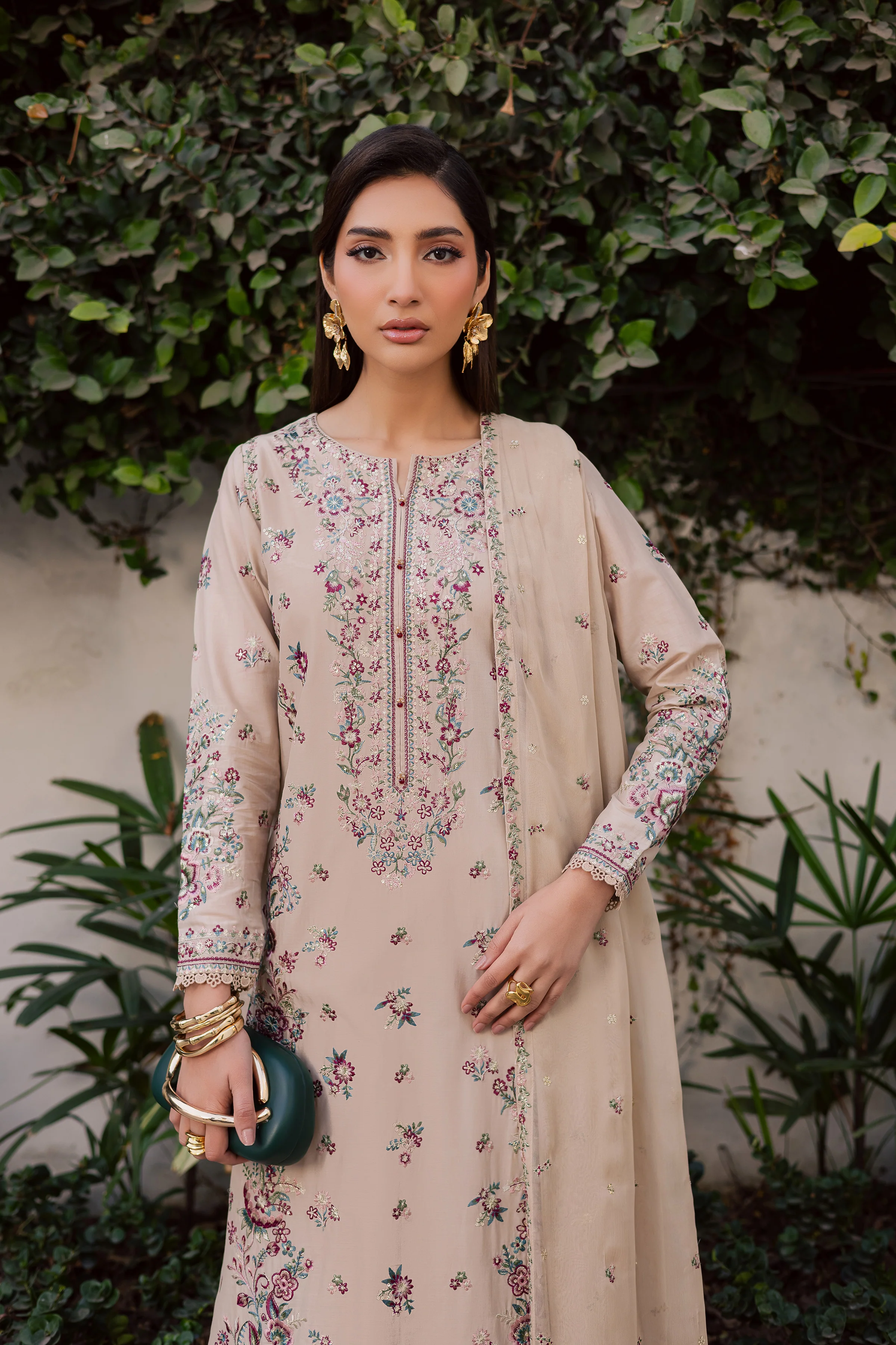 Nehar 3Pc - Festive Embroidered Lawn - Image 2