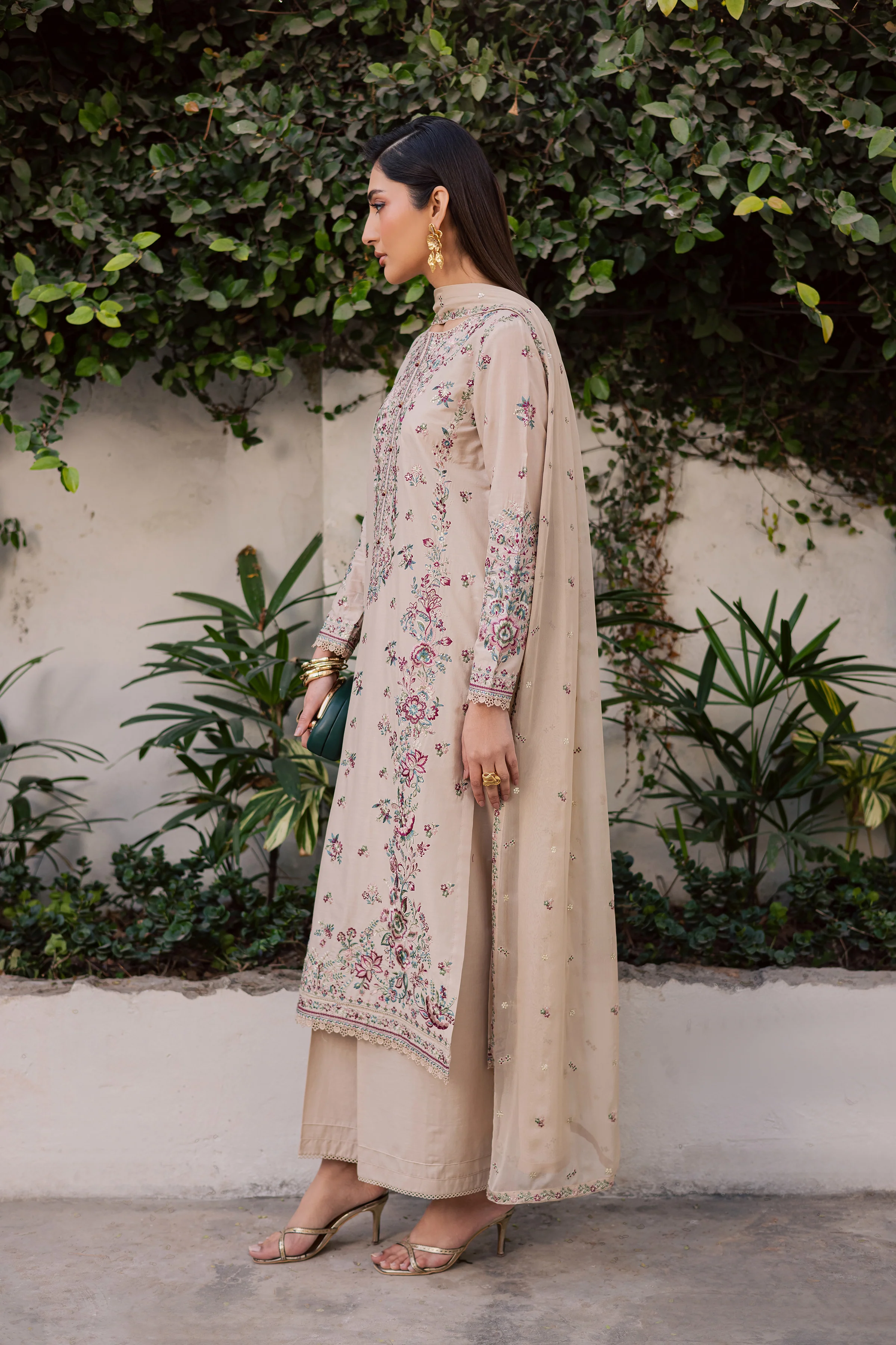Nehar 3Pc - Festive Embroidered Lawn - Image 3