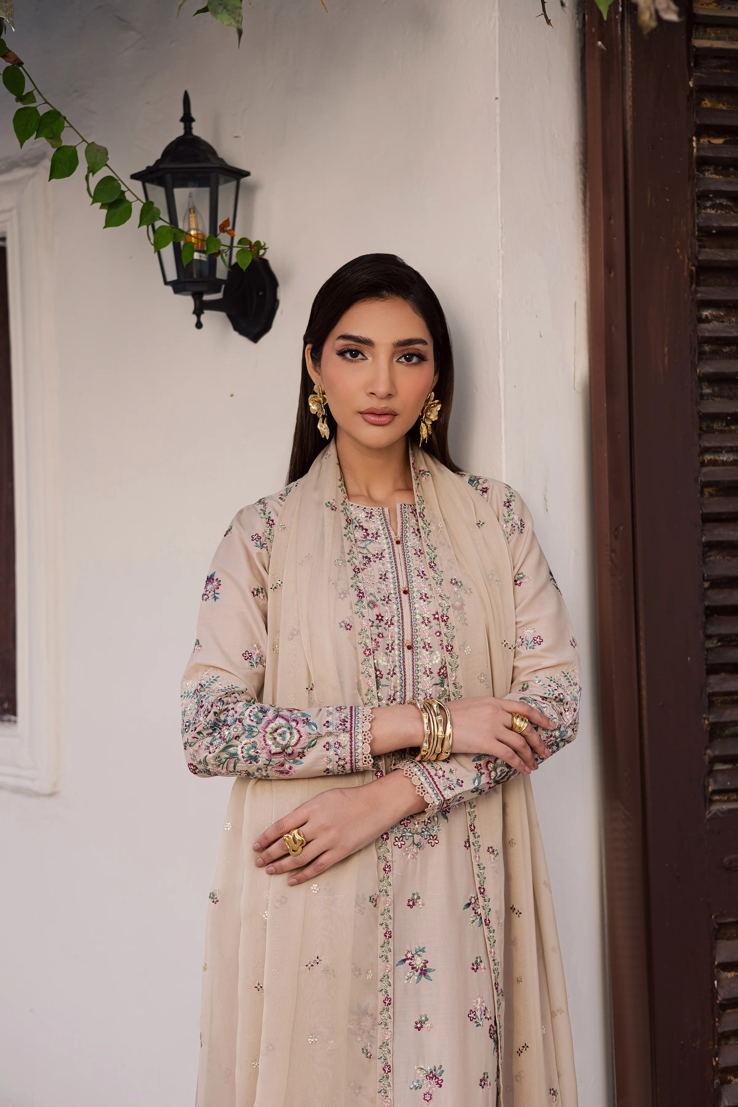 Nehar 3Pc - Festive Embroidered Lawn - Image 4