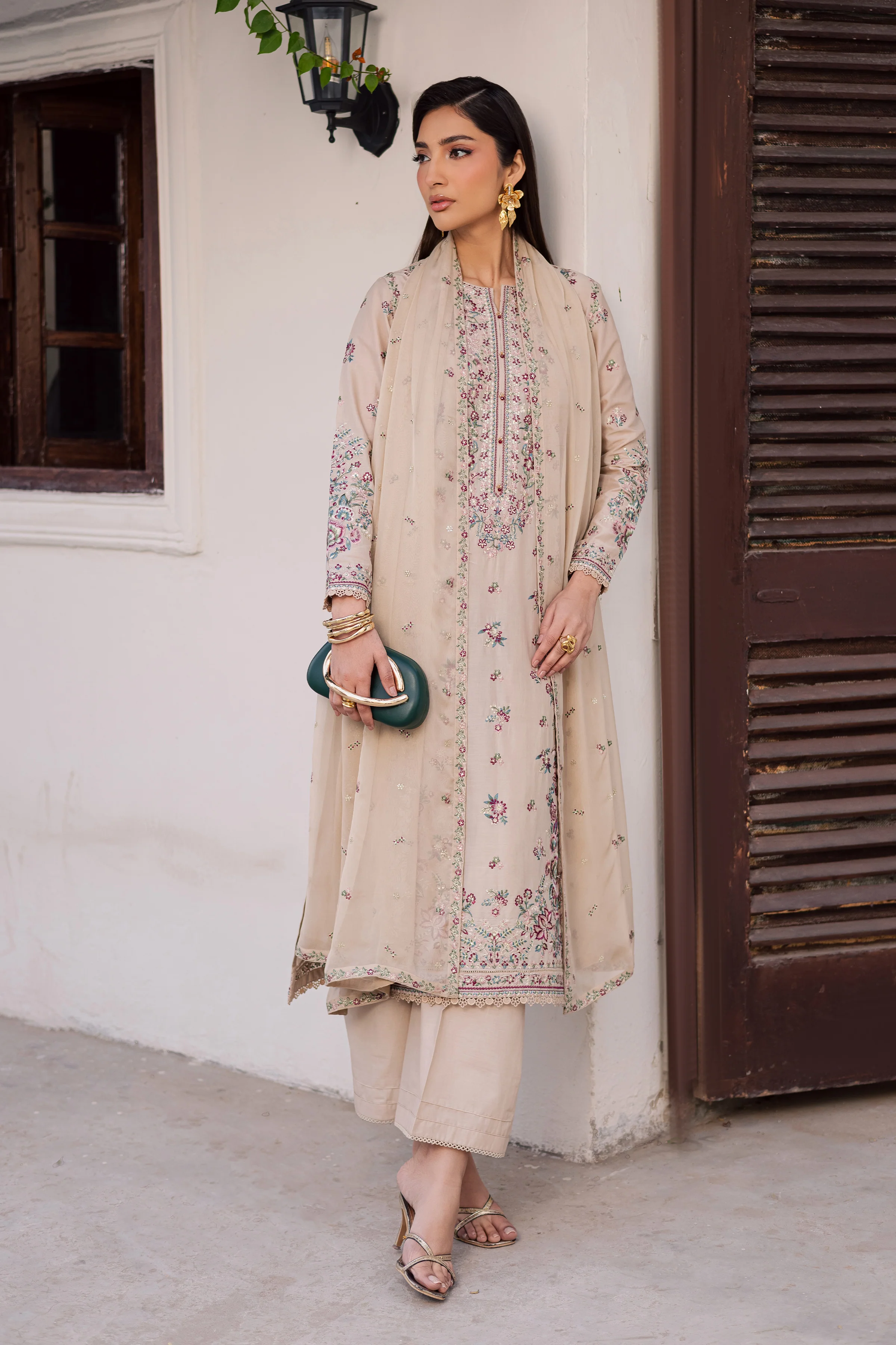 Nehar 3Pc - Festive Embroidered Lawn - Image 5