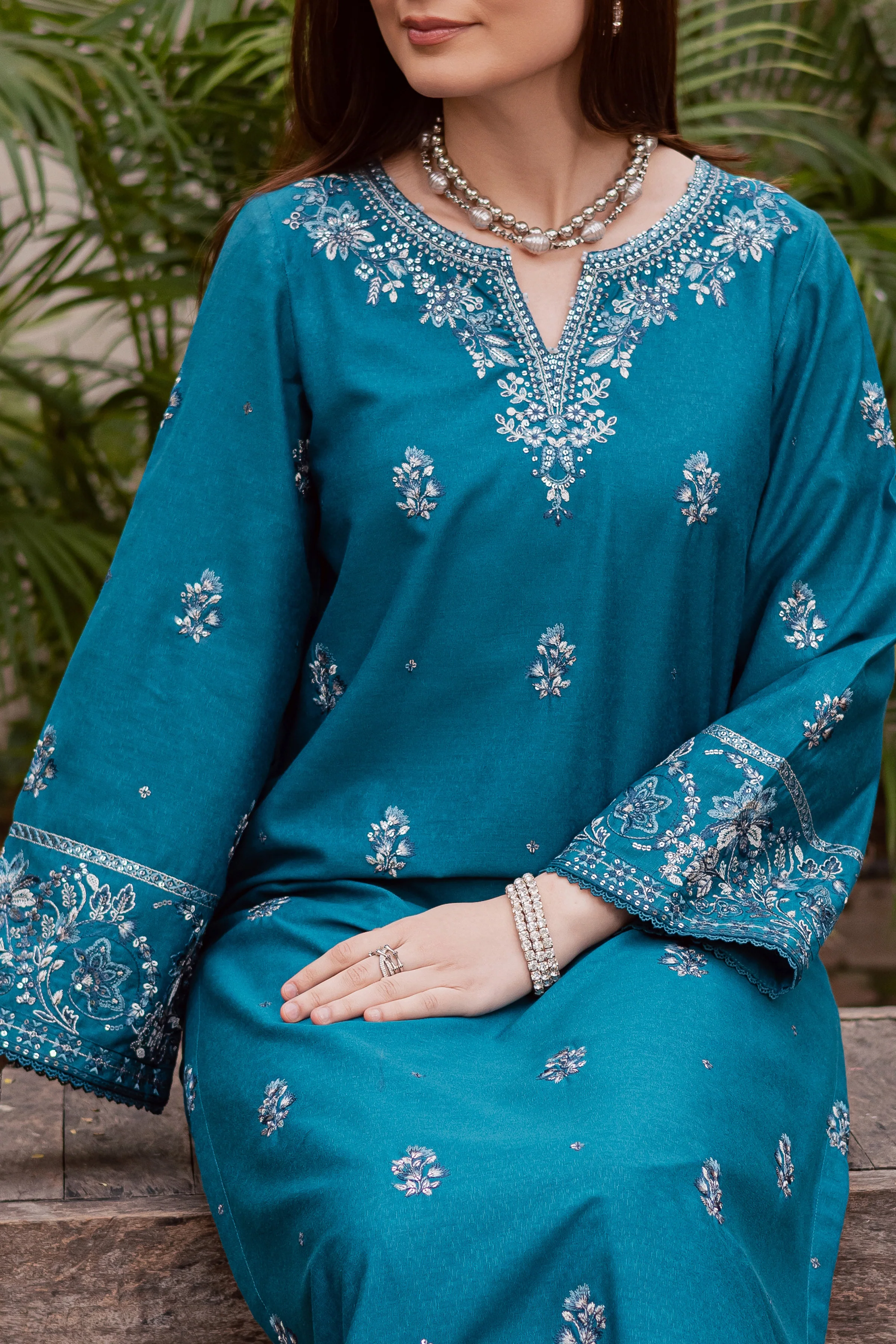 Nihal 3Pc - Embroidered Festive Pret - Image 3