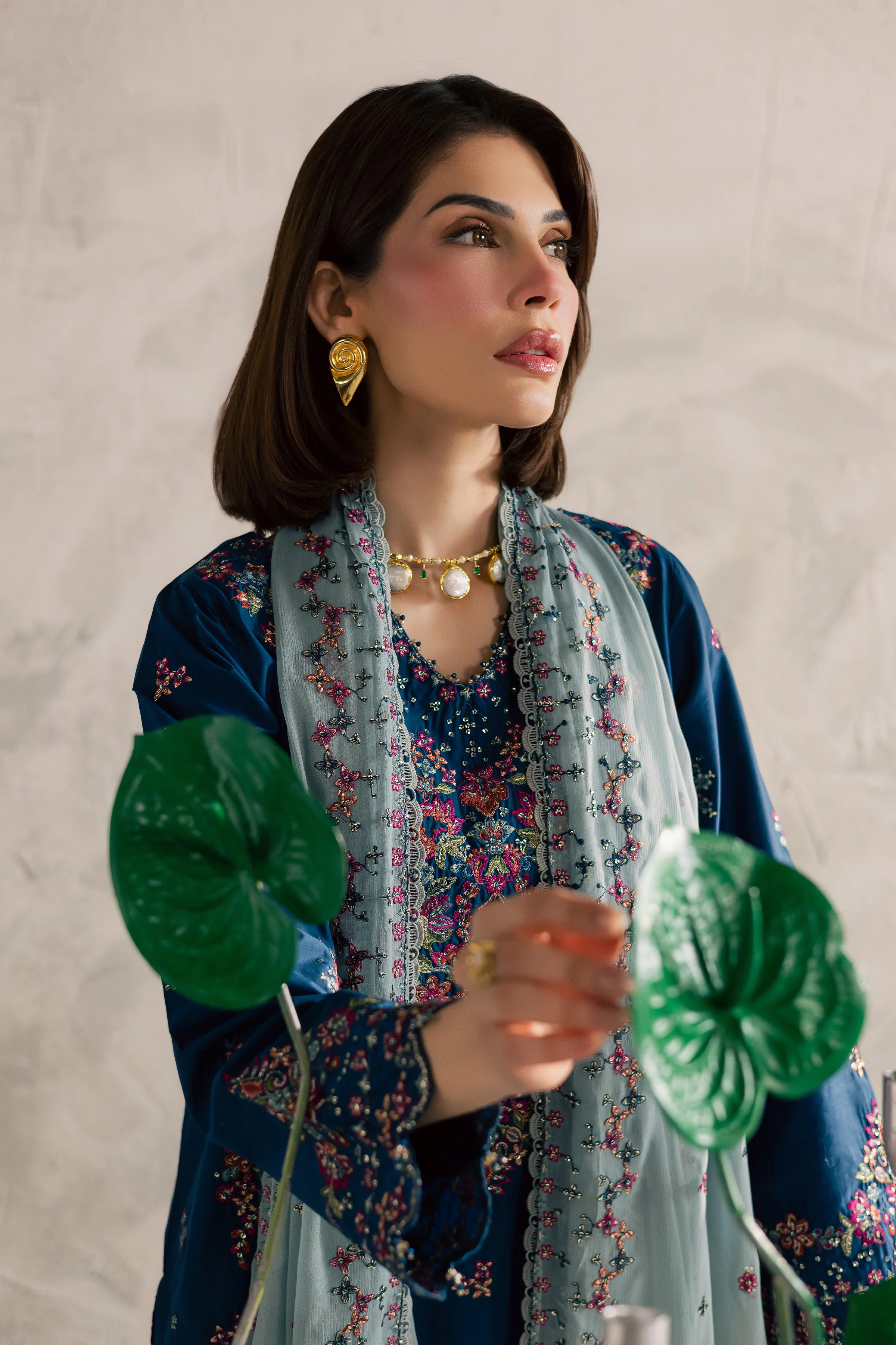Nira 3Pc - Festive Embroidered Lawn - Image 4