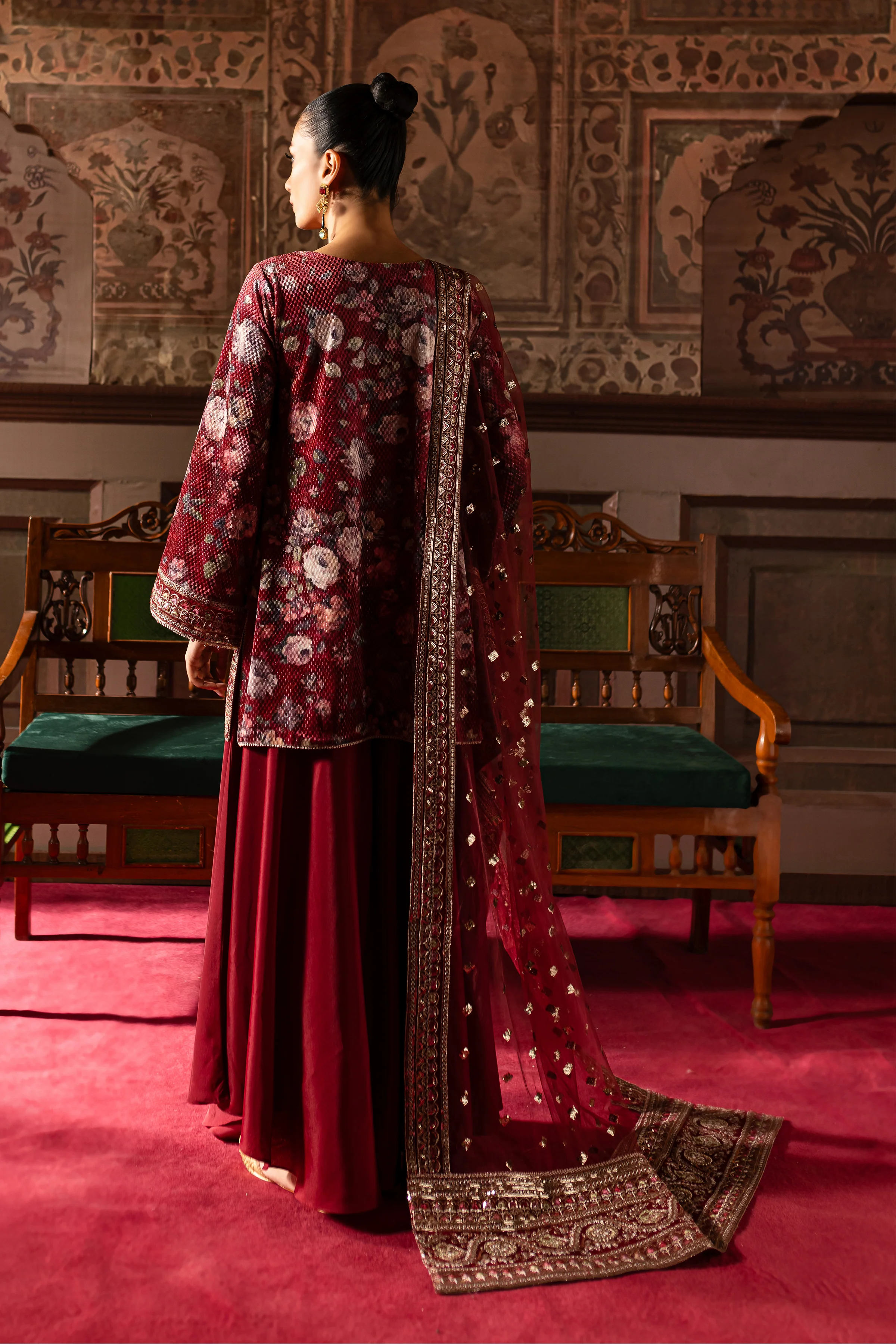 Noor Bano 3Pc - Embroidered Luxe Pret - Image 7
