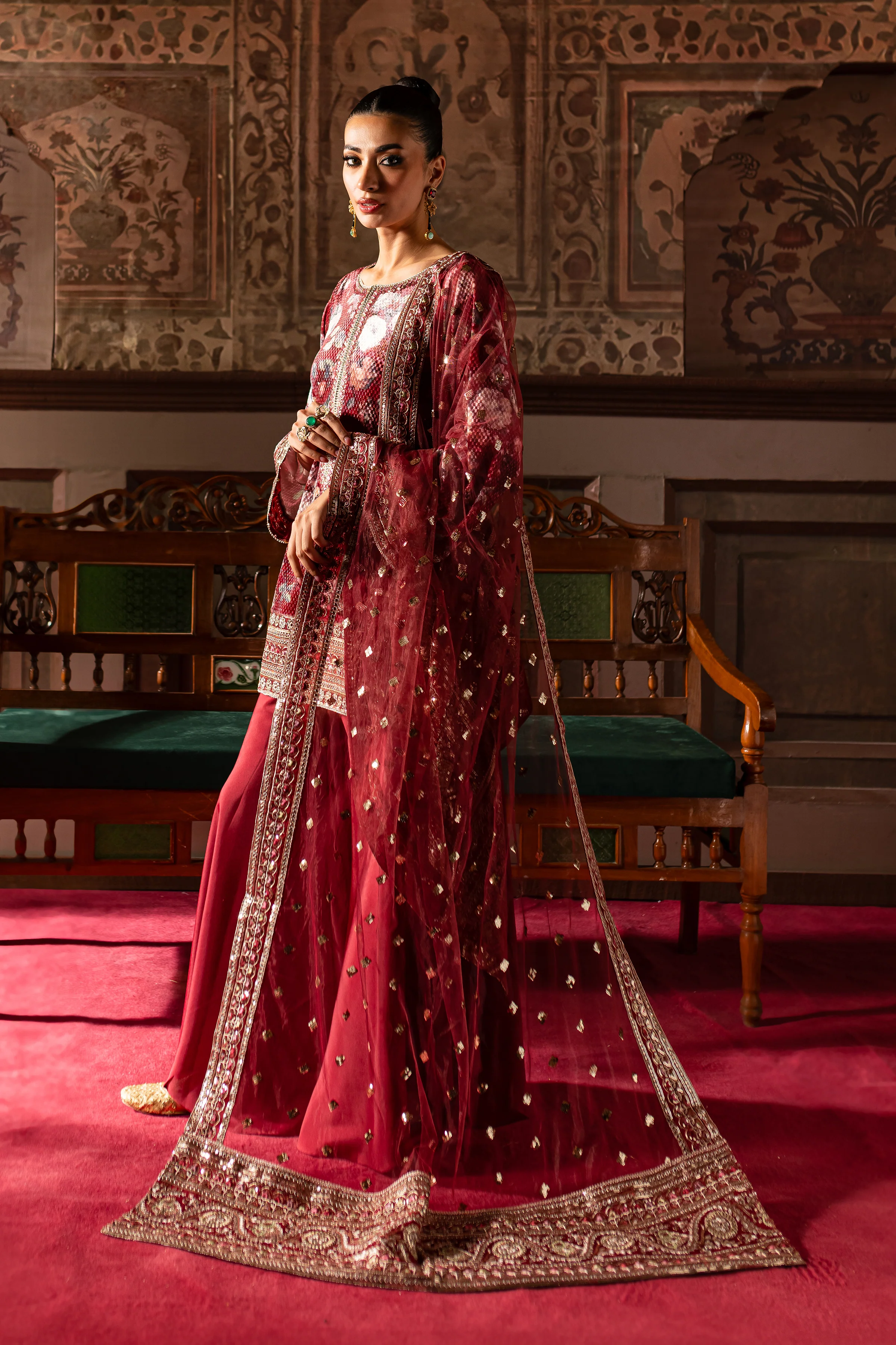 Noor Bano 3Pc - Embroidered Luxe Pret - Image 8