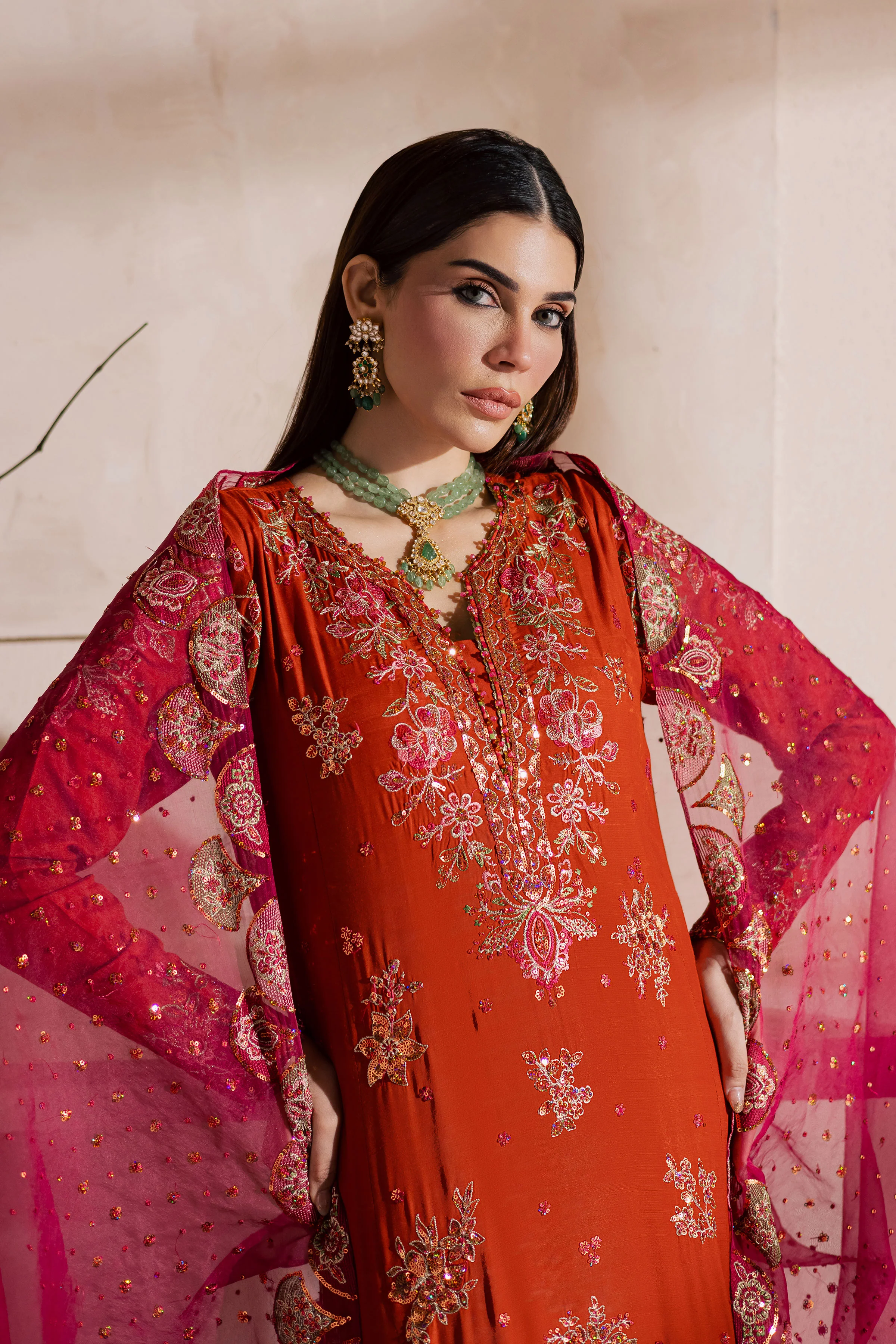 Noor e Gulnaar 3Pc - Embroidered Luxe Pret - Image 3