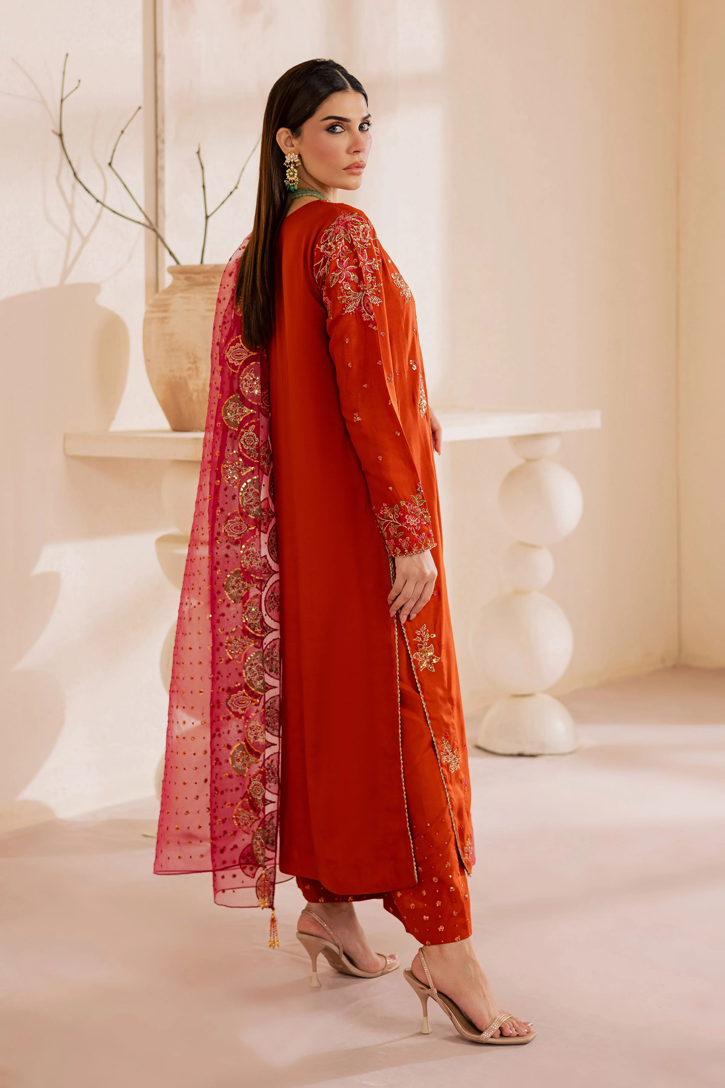 Noor e Gulnaar 3Pc - Embroidered Luxe Pret - Image 4