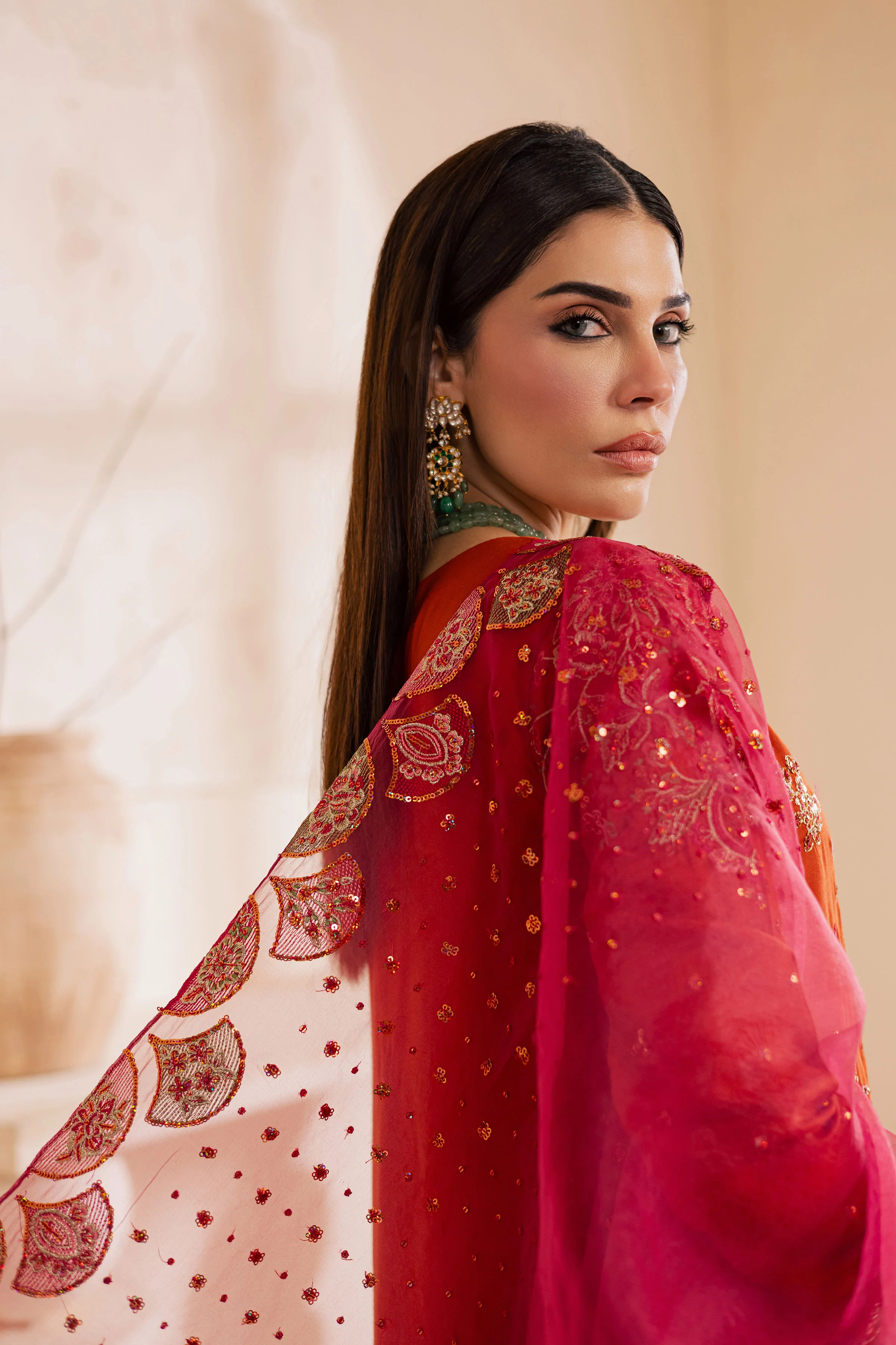 Noor e Gulnaar 3Pc - Embroidered Luxe Pret - Image 6