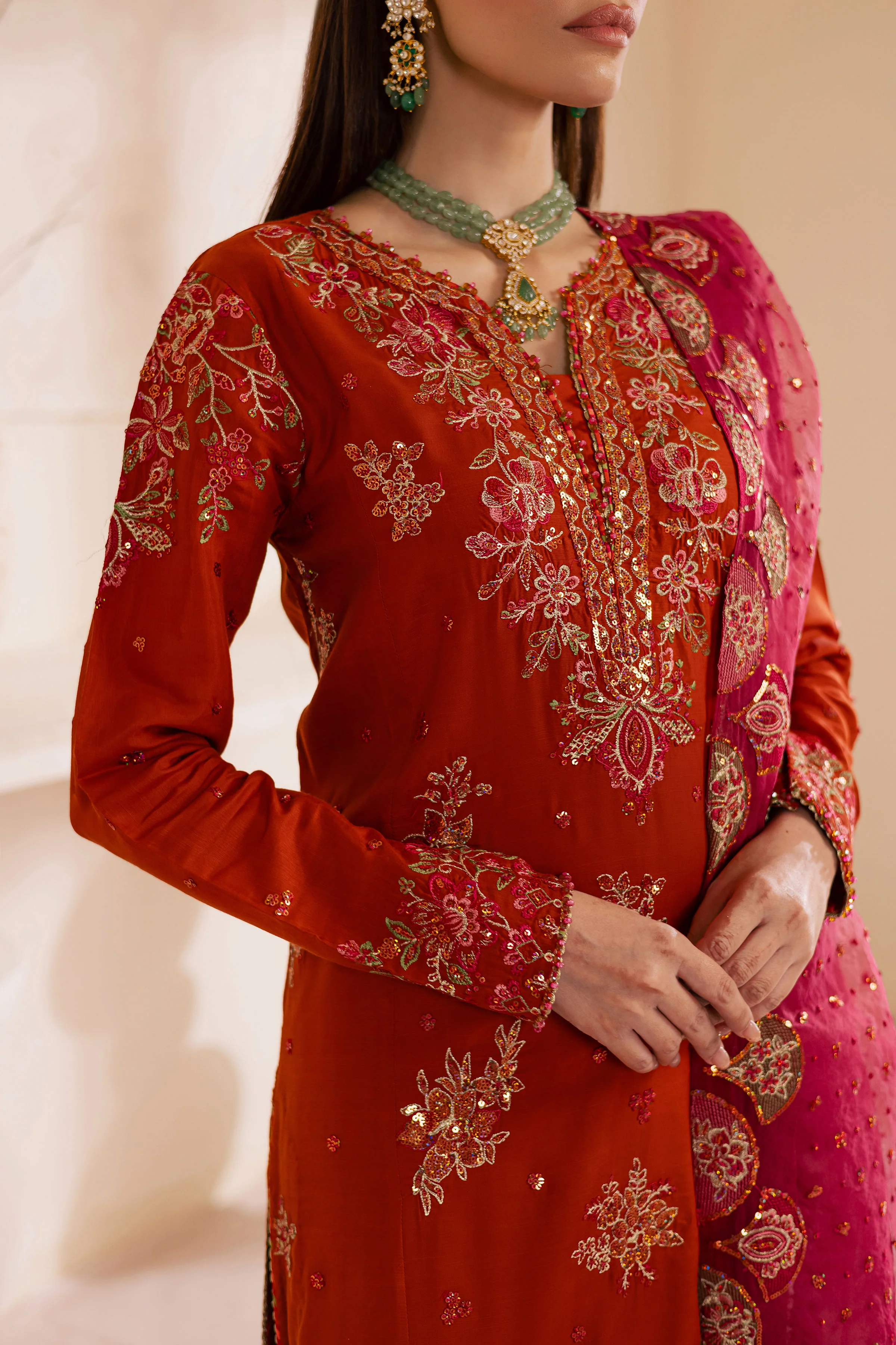 Noor e Gulnaar 3Pc - Embroidered Luxe Pret - Image 7