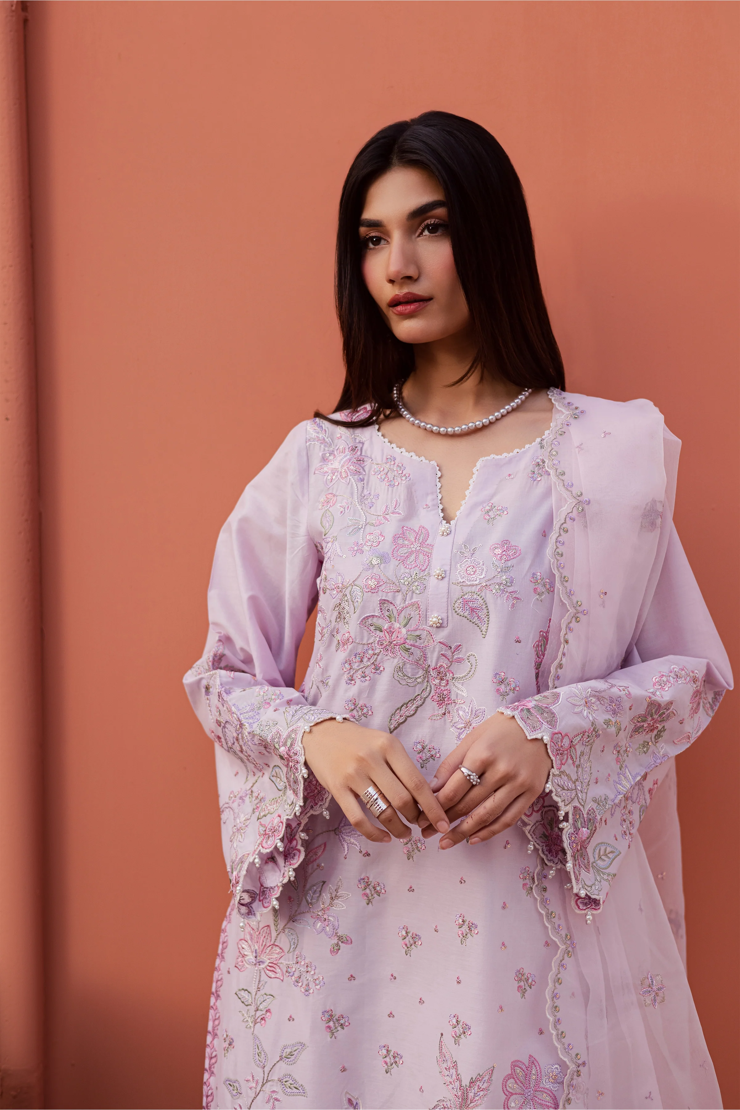 Nysa 3Pc - Festive Embroidered Lawn - Image 2
