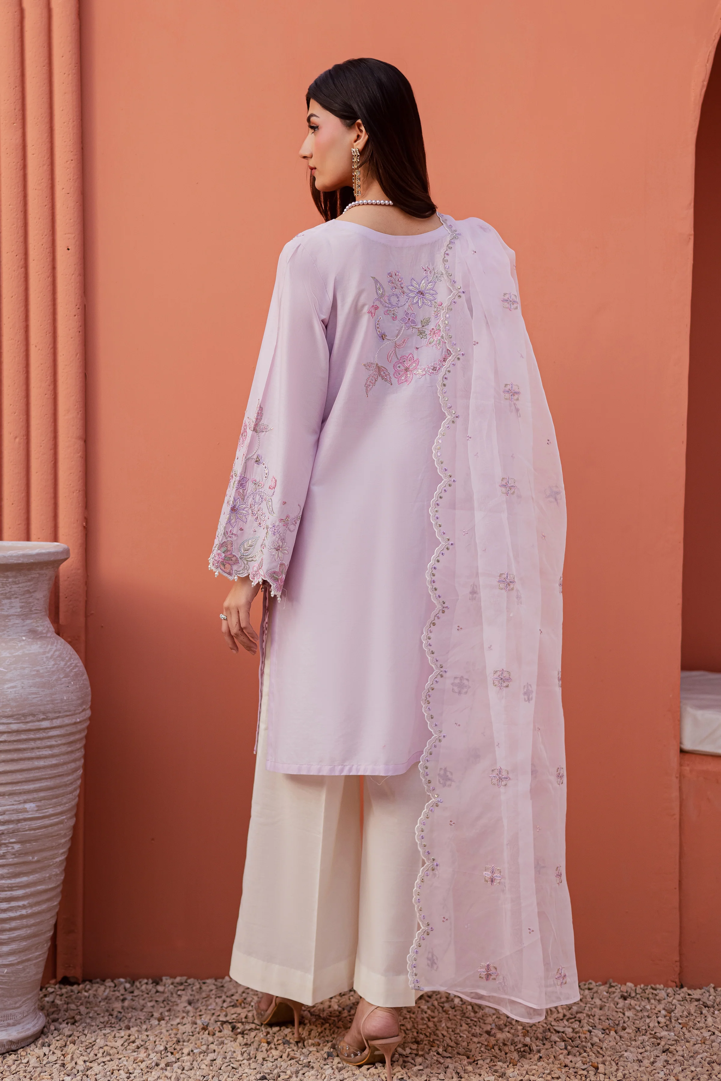 Nysa 3Pc - Festive Embroidered Lawn - Image 5