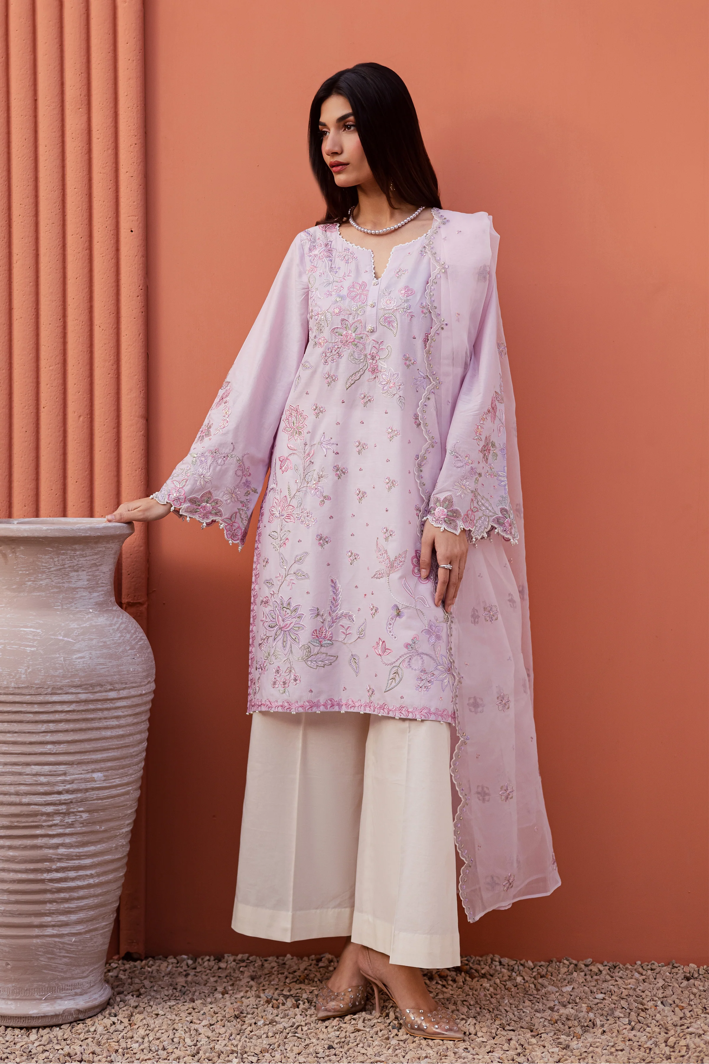 Nysa 3Pc - Festive Embroidered Lawn - Image 6