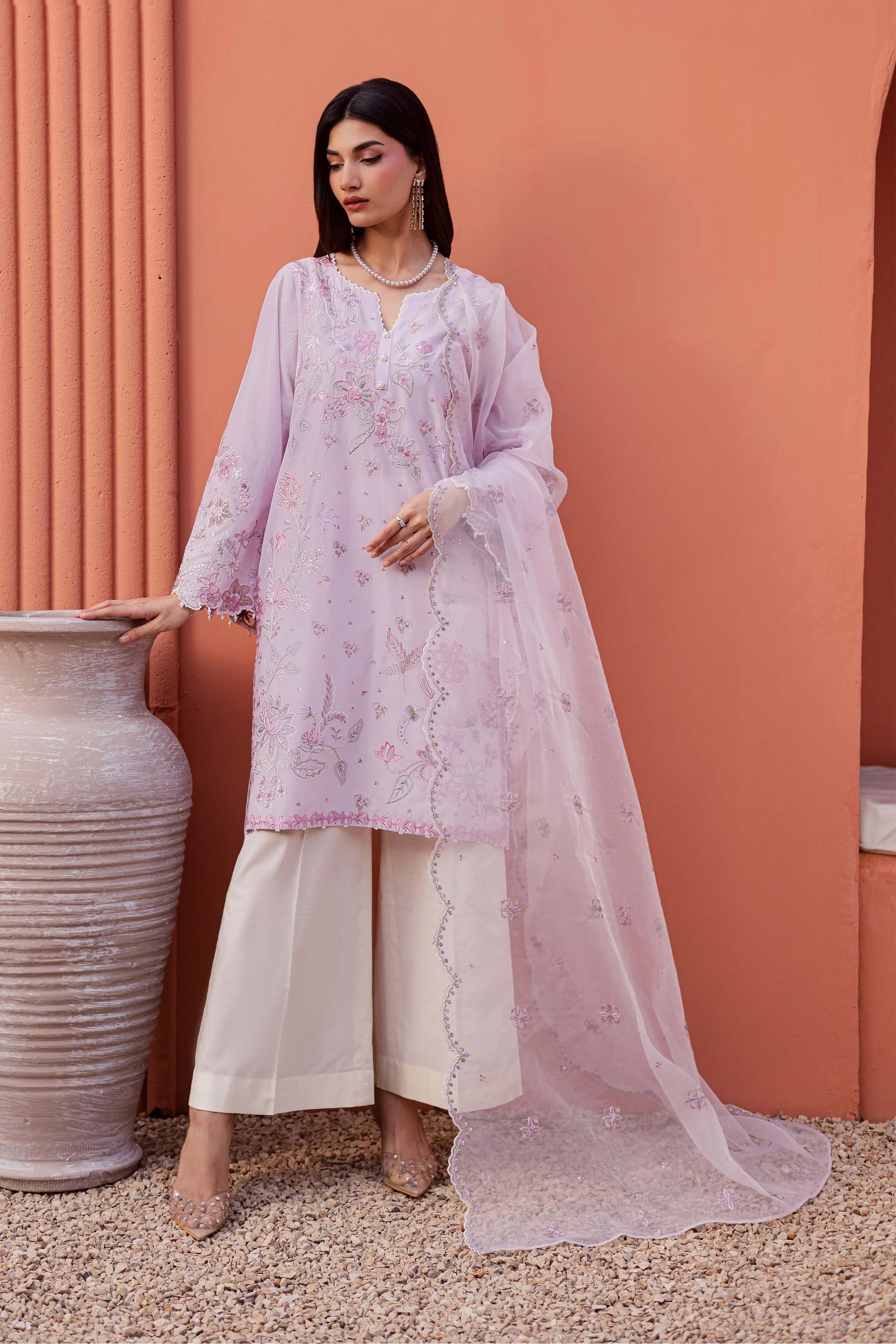 Nysa 3Pc - Festive Embroidered Lawn - Image 7