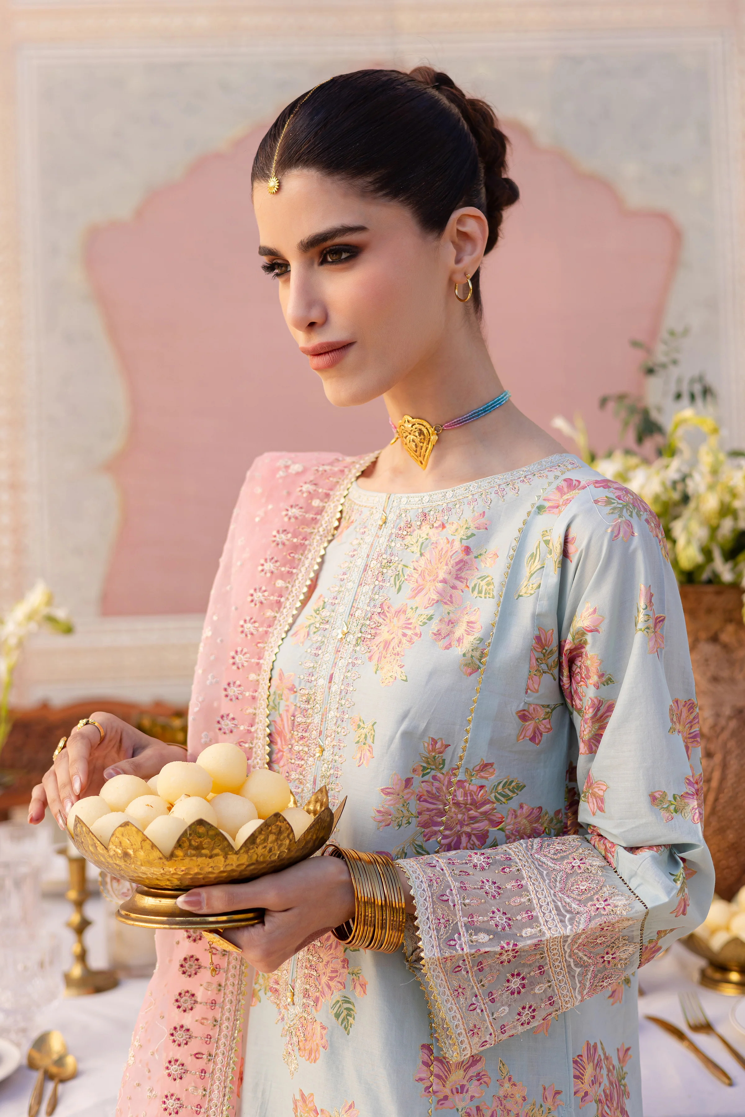 Ocean Bloom 3Pc- Printed Lawn Dress - Image 3