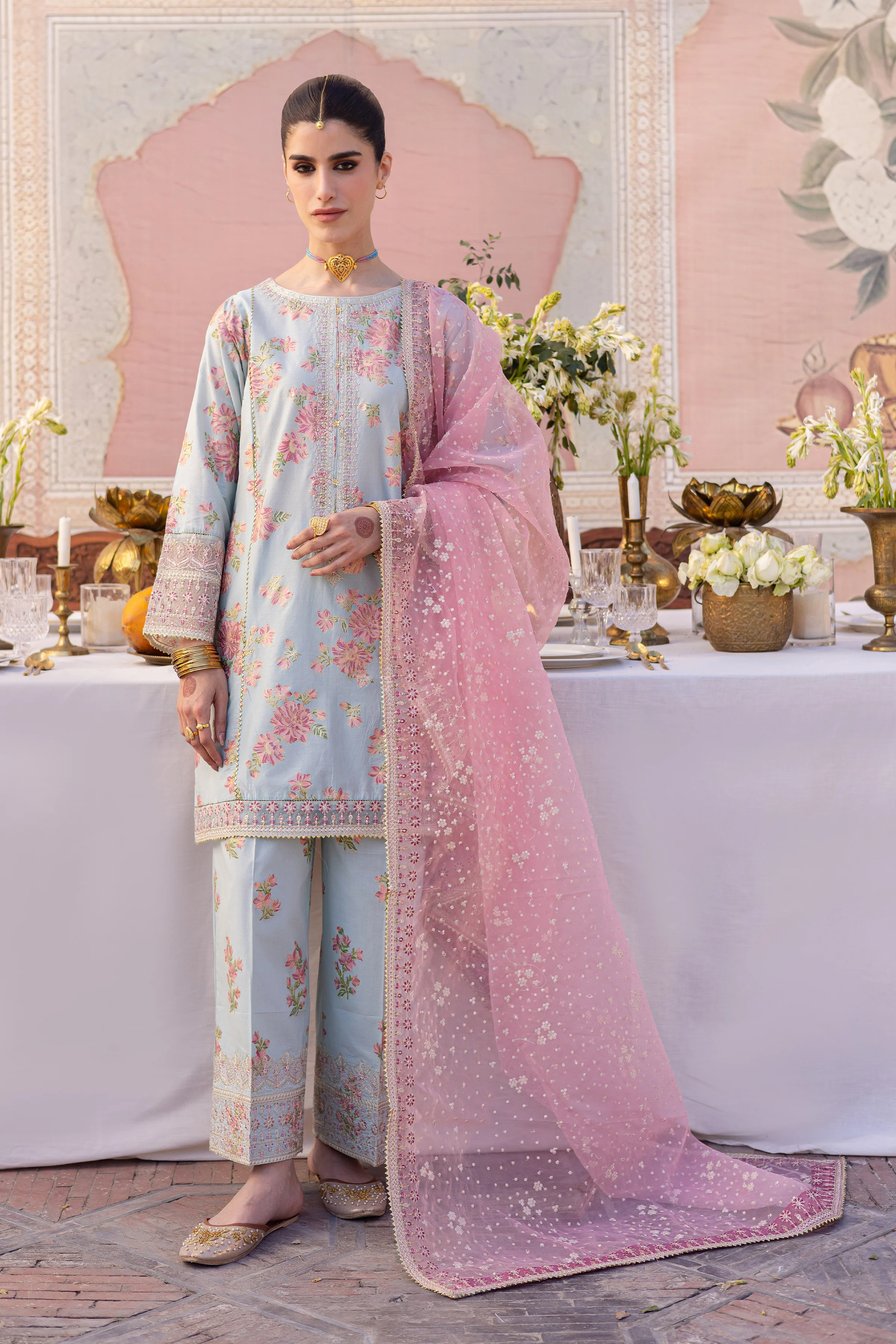 Ocean Bloom 3Pc- Printed Lawn Dress - Image 5