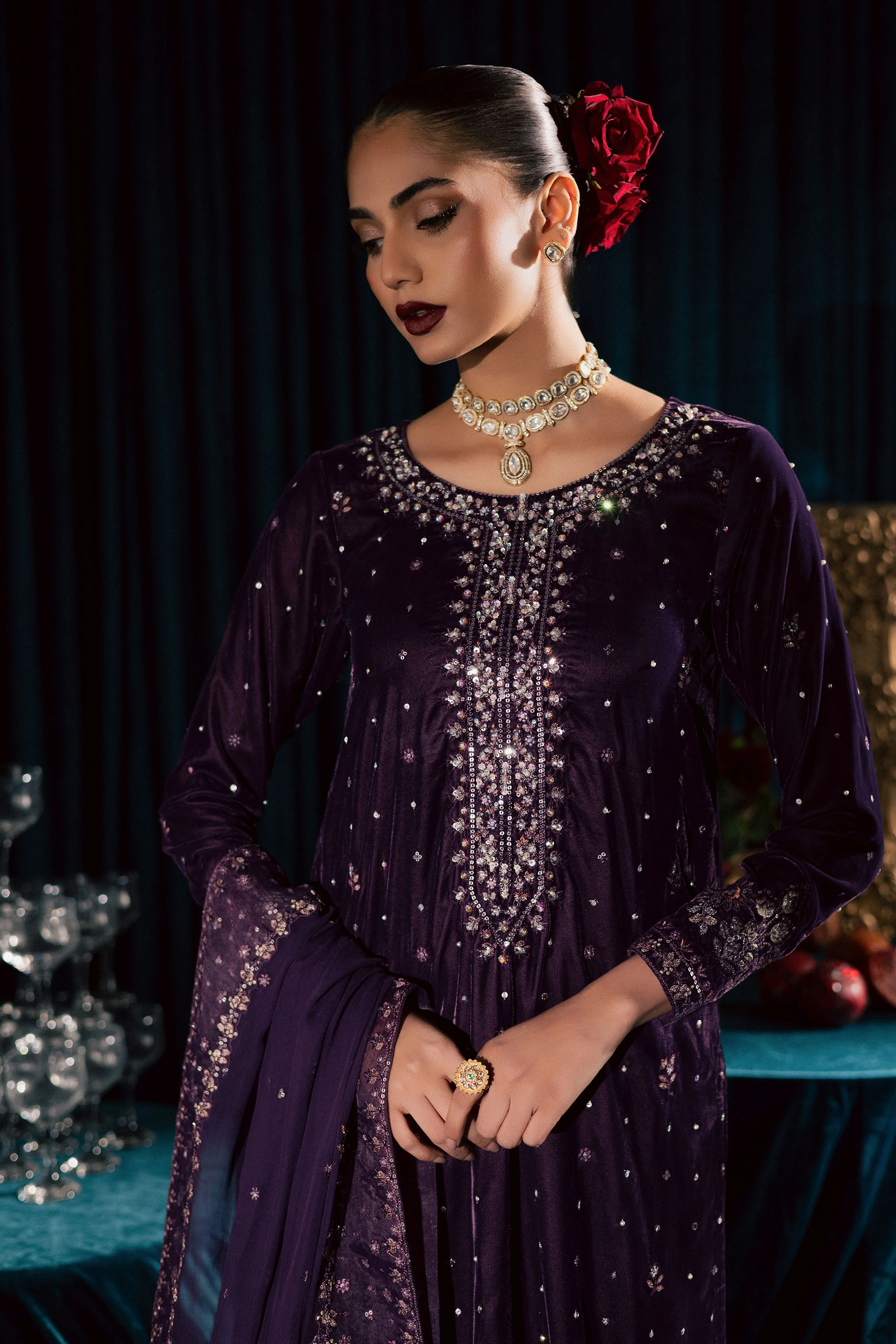 Odin 3Pc - Velvet Formal Dress - Image 9
