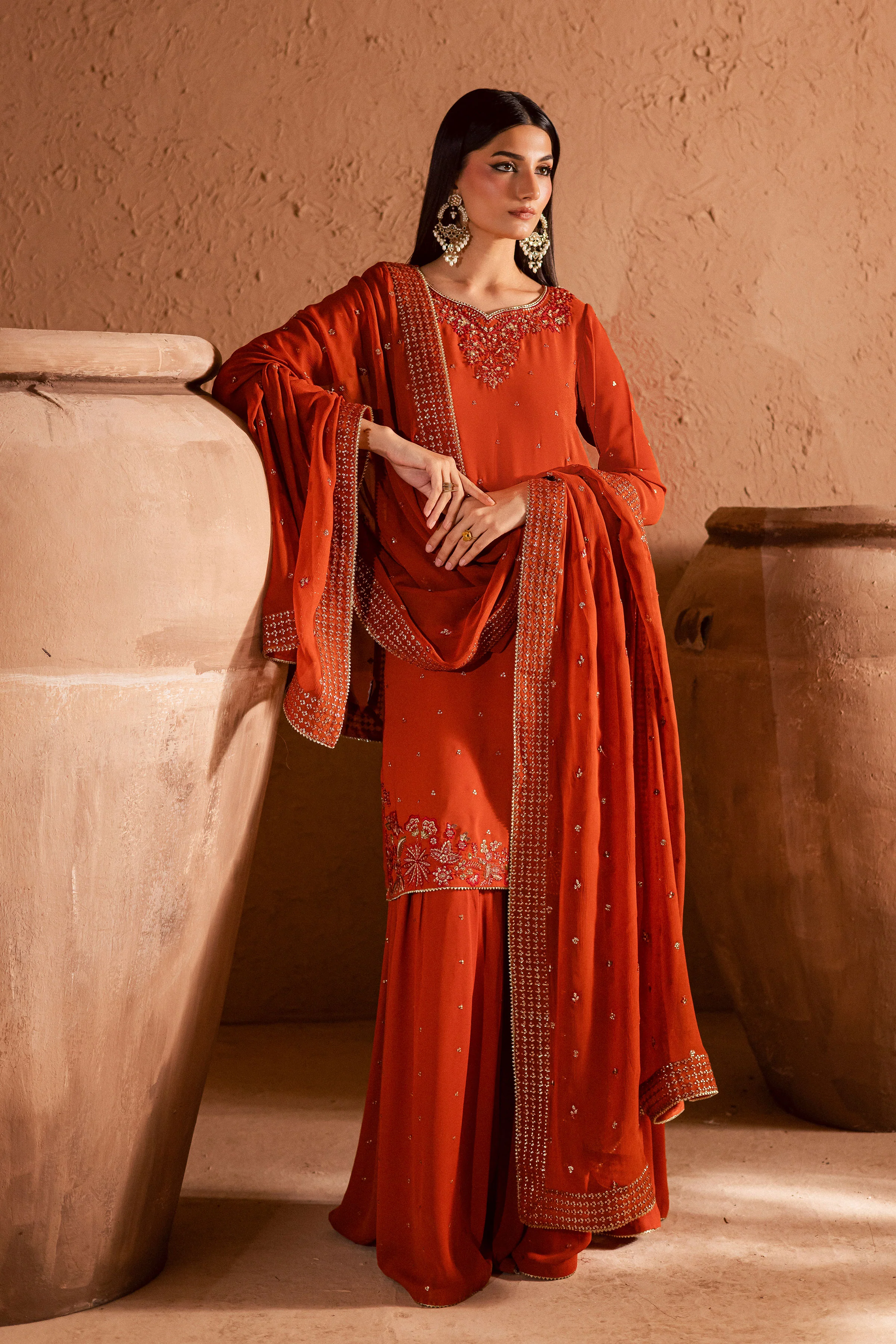 Olive Charm 3Pc- Festive Luxe Pret - Image 10