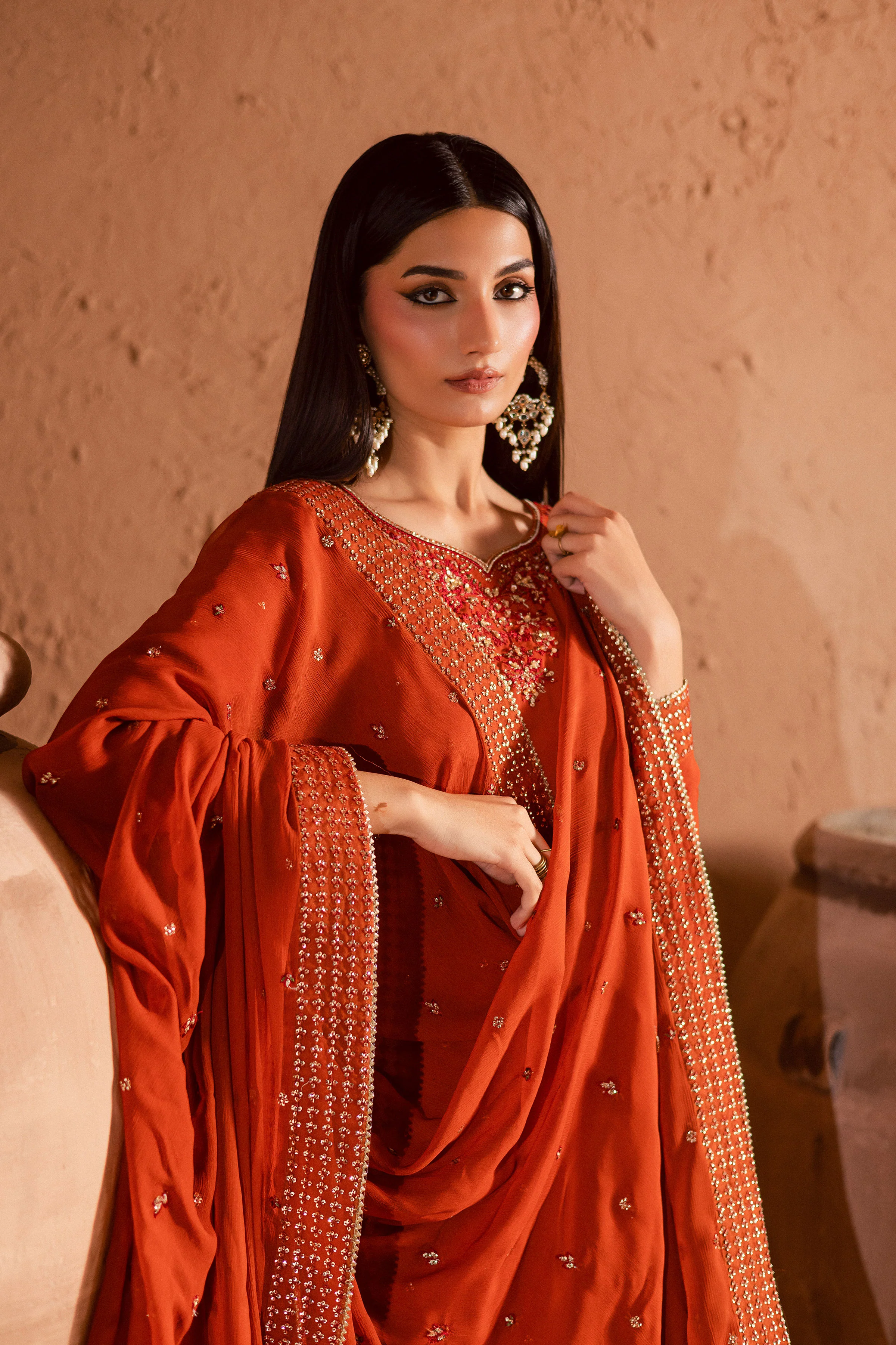 Olive Charm 3Pc- Festive Luxe Pret - Image 6