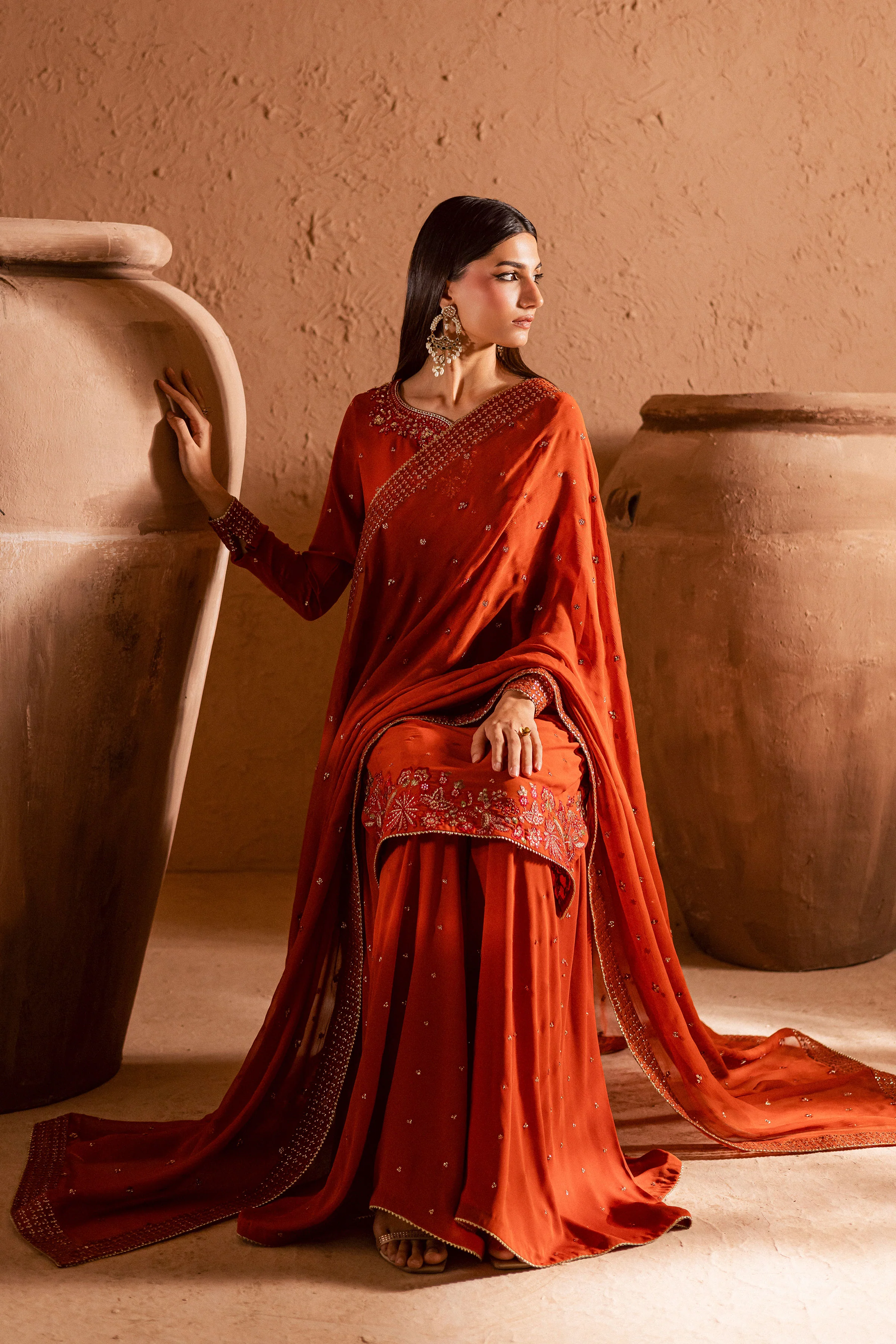 Olive Charm 3Pc- Festive Luxe Pret - Image 8