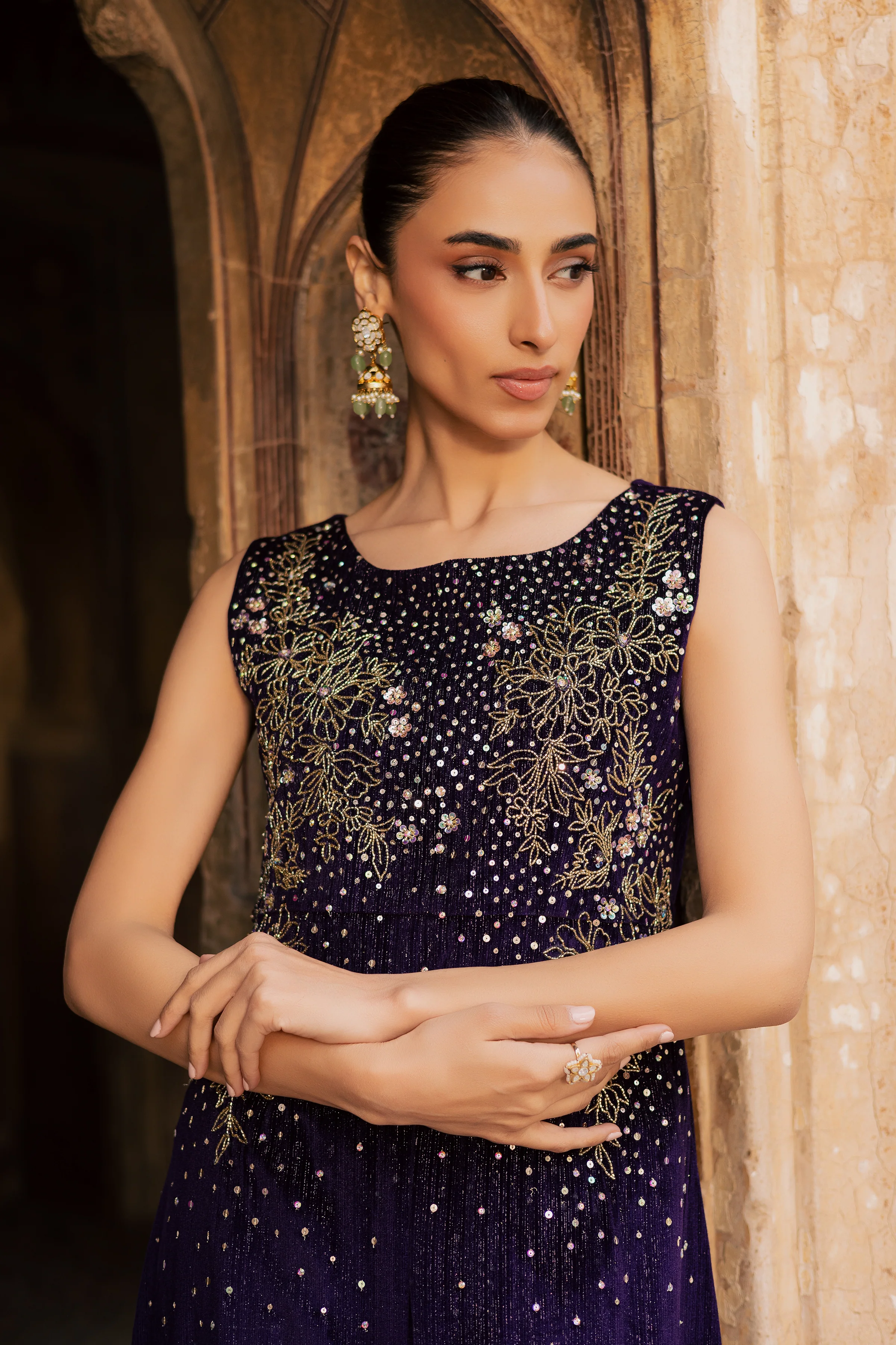 Parisa 2Pc - Velvet Formal Dress - Image 4
