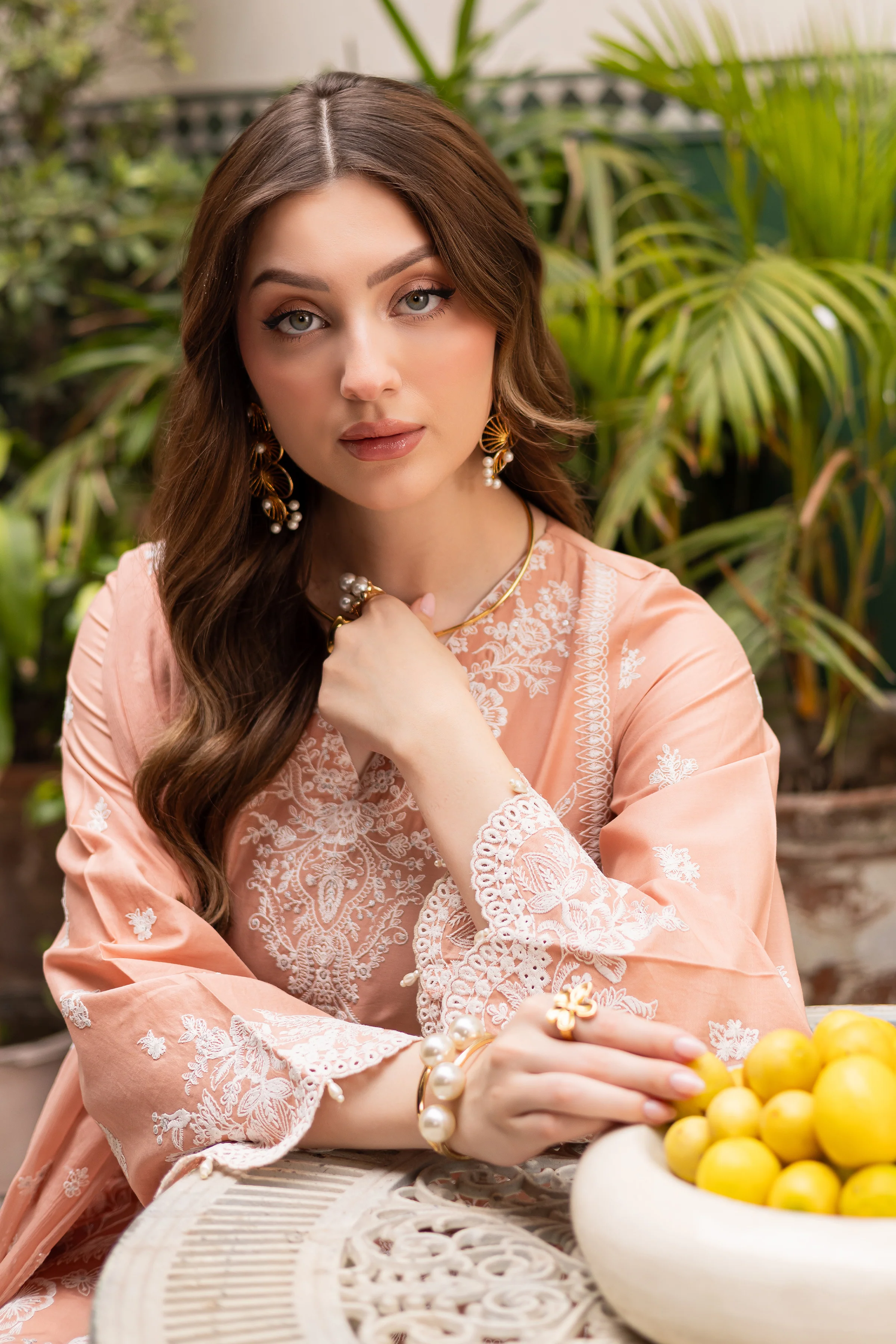Peach Charm 3Pc - Festive Eid Pret - Image 8