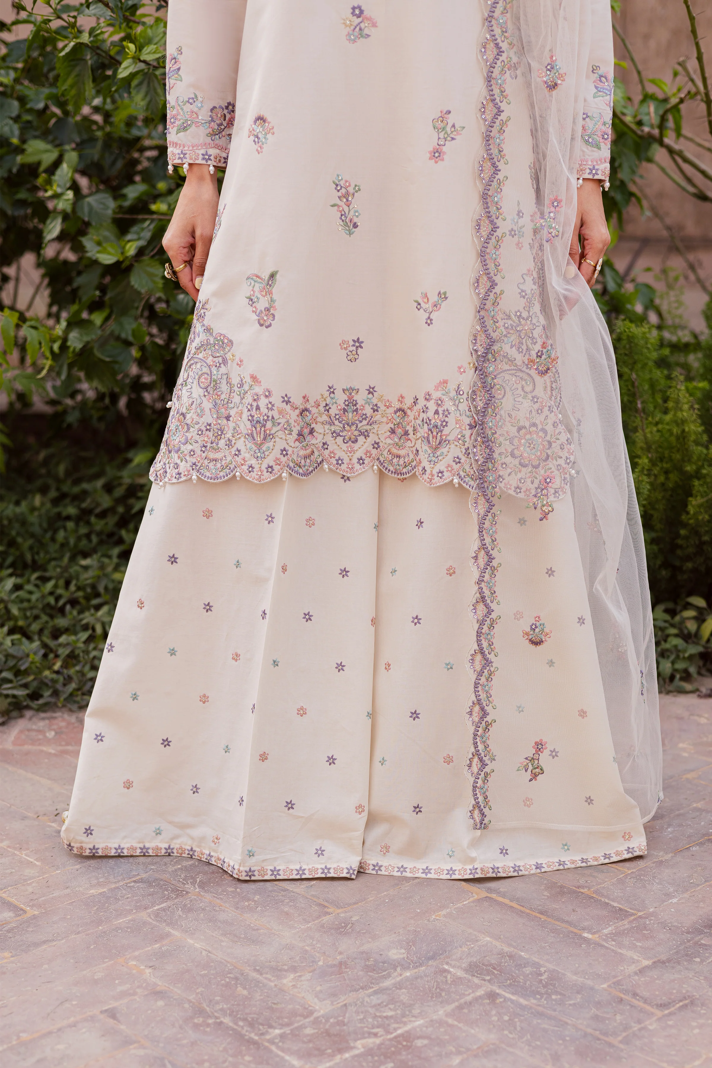 Pearl 3Pc - Festive Embroidered Lawn - Image 10