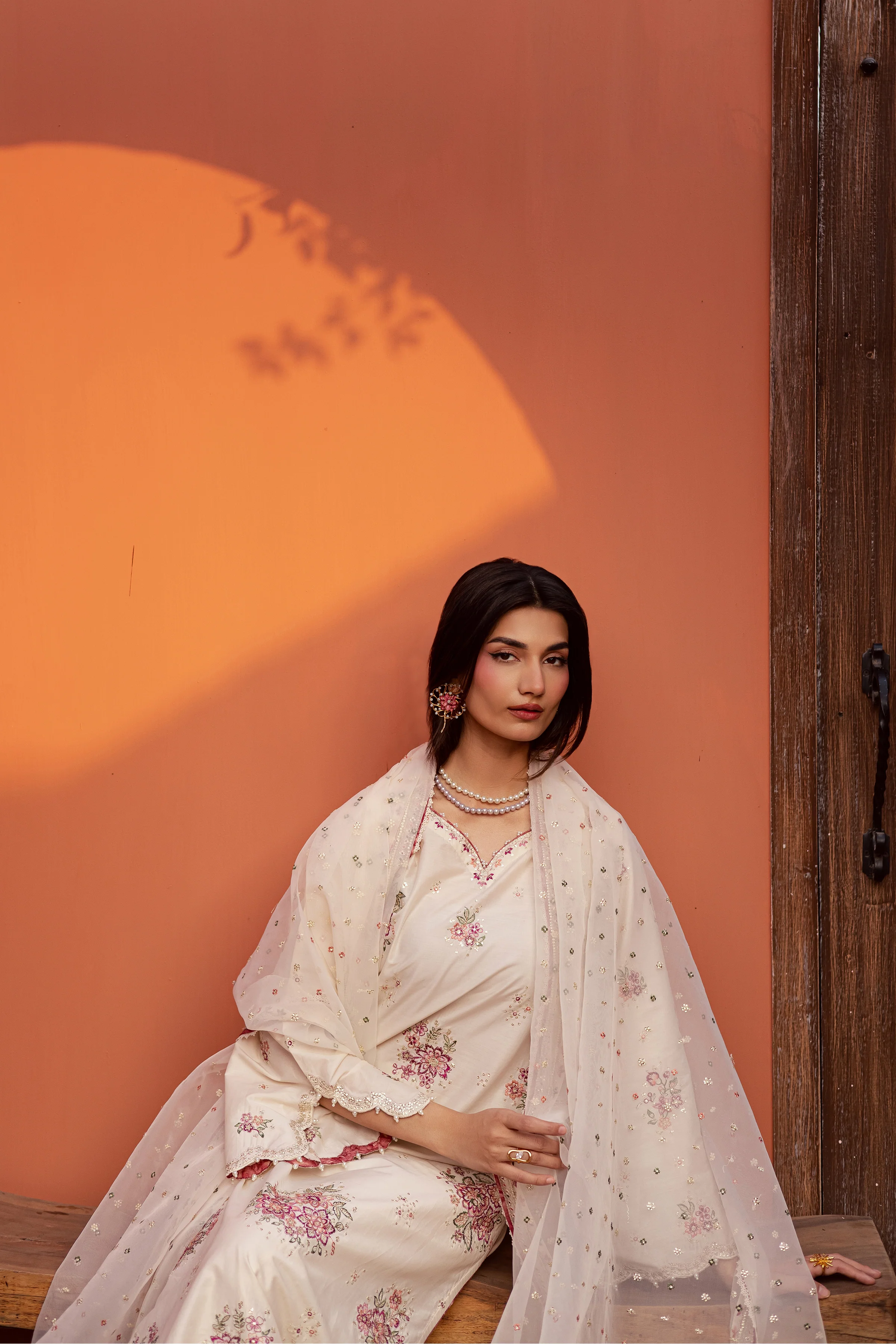 Pearl Elora 3Pc - Festive Embroidered Lawn - Image 3