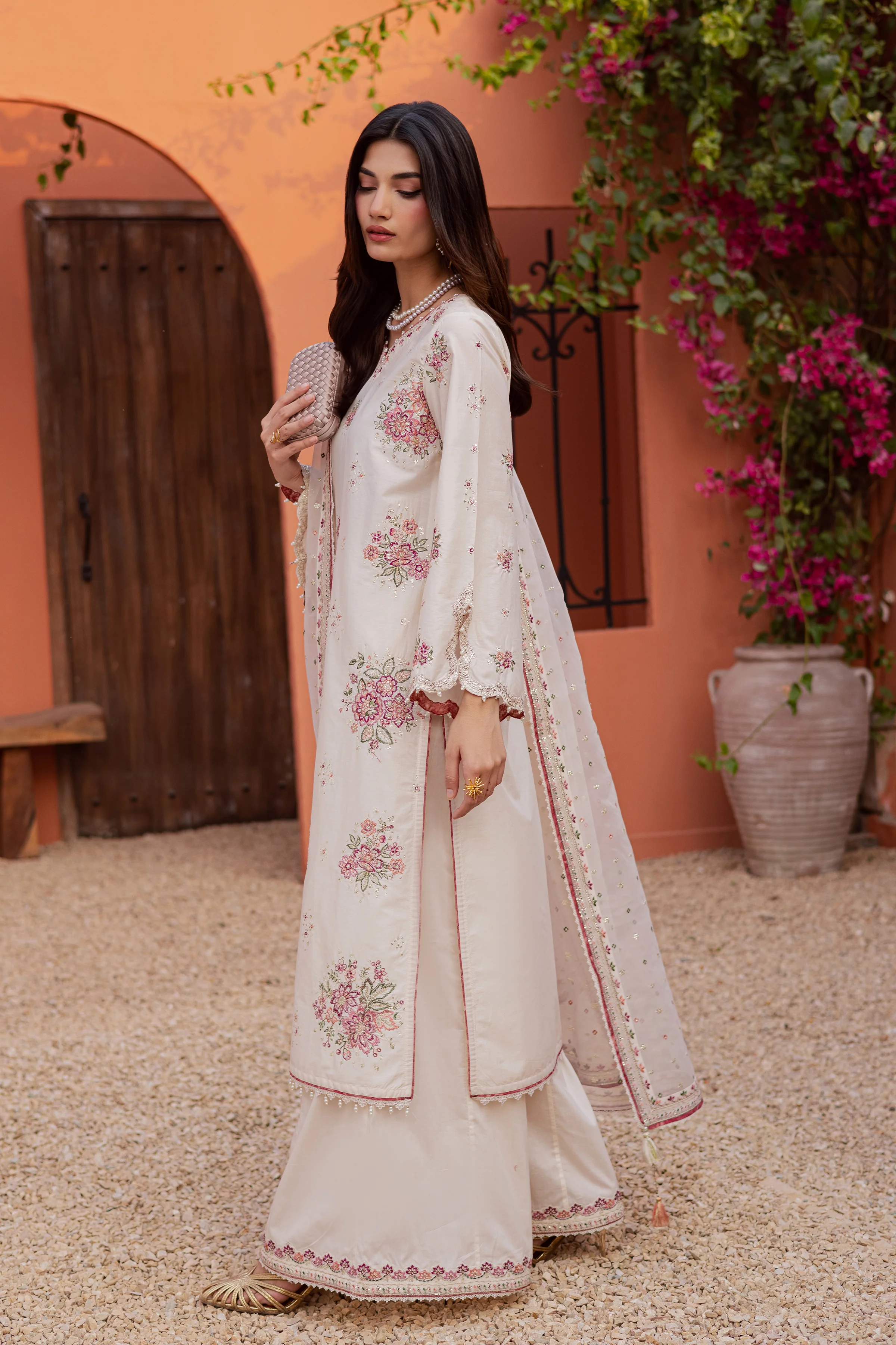 Pearl Elora 3Pc - Festive Embroidered Lawn - Image 6