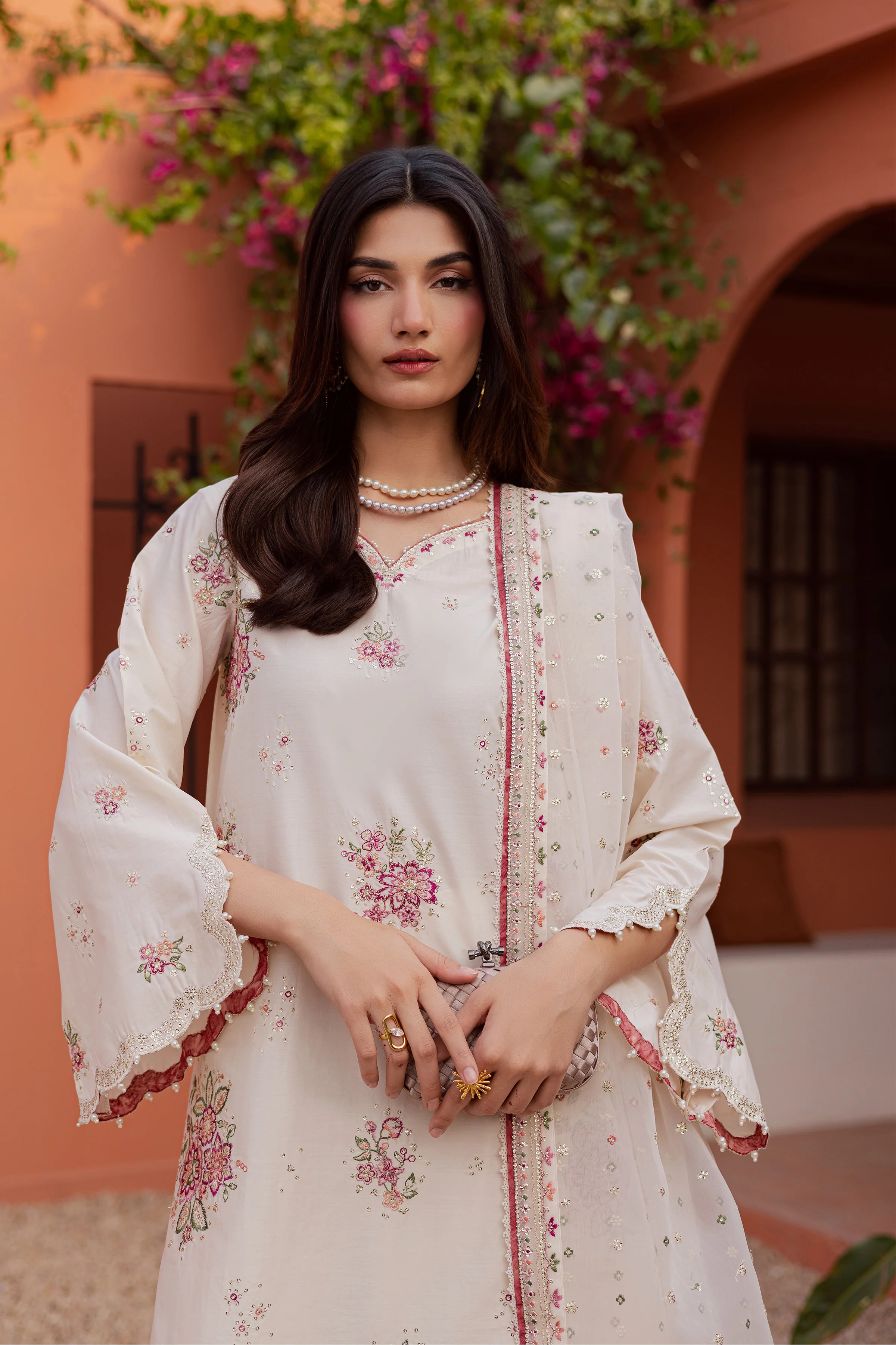 Pearl Elora 3Pc - Festive Embroidered Lawn - Image 7