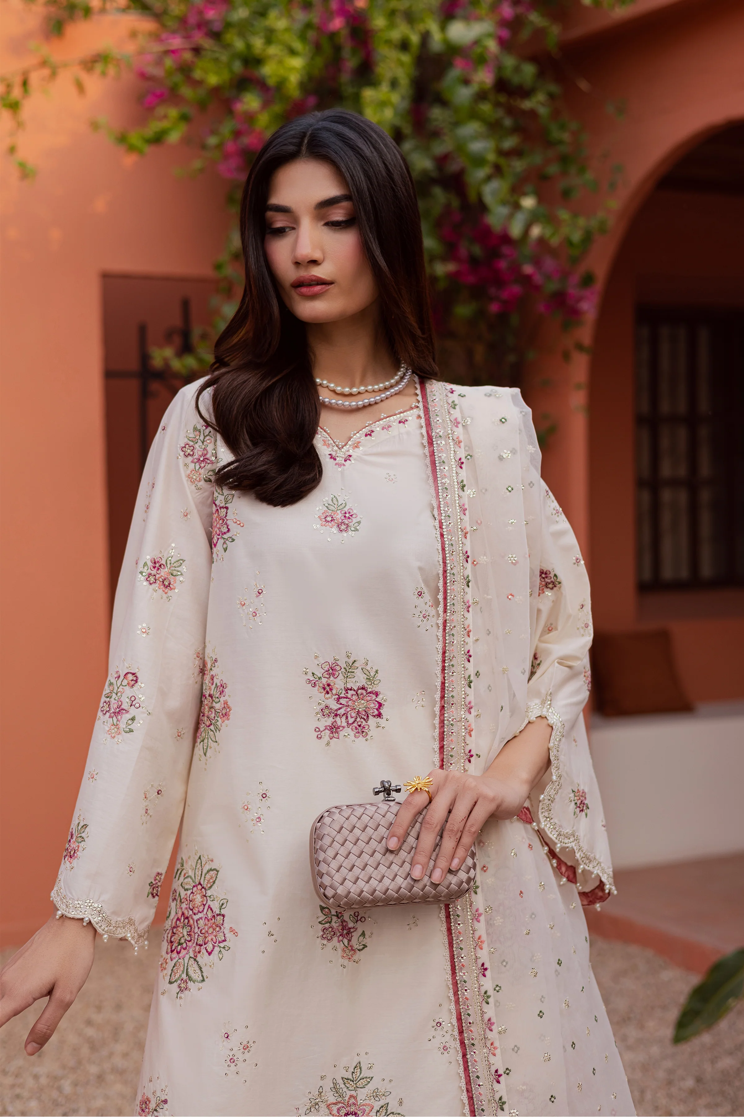 Pearl Elora 3Pc - Festive Embroidered Lawn - Image 8