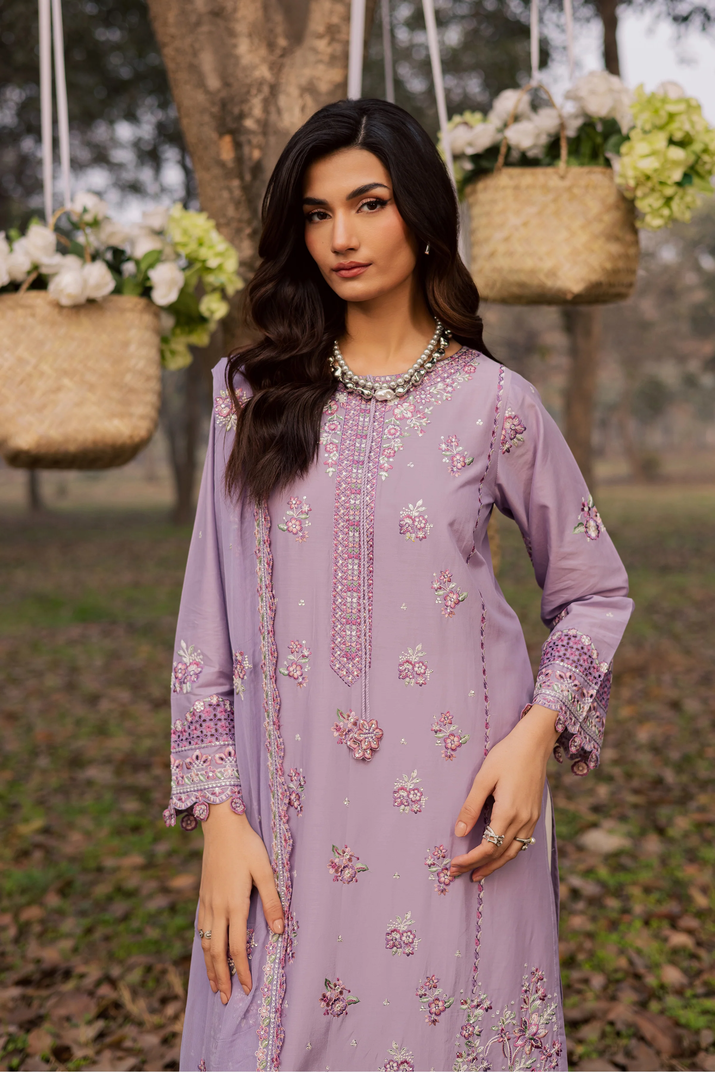 Periwinkle 3Pc - Festive Embroidered Lawn - Image 2