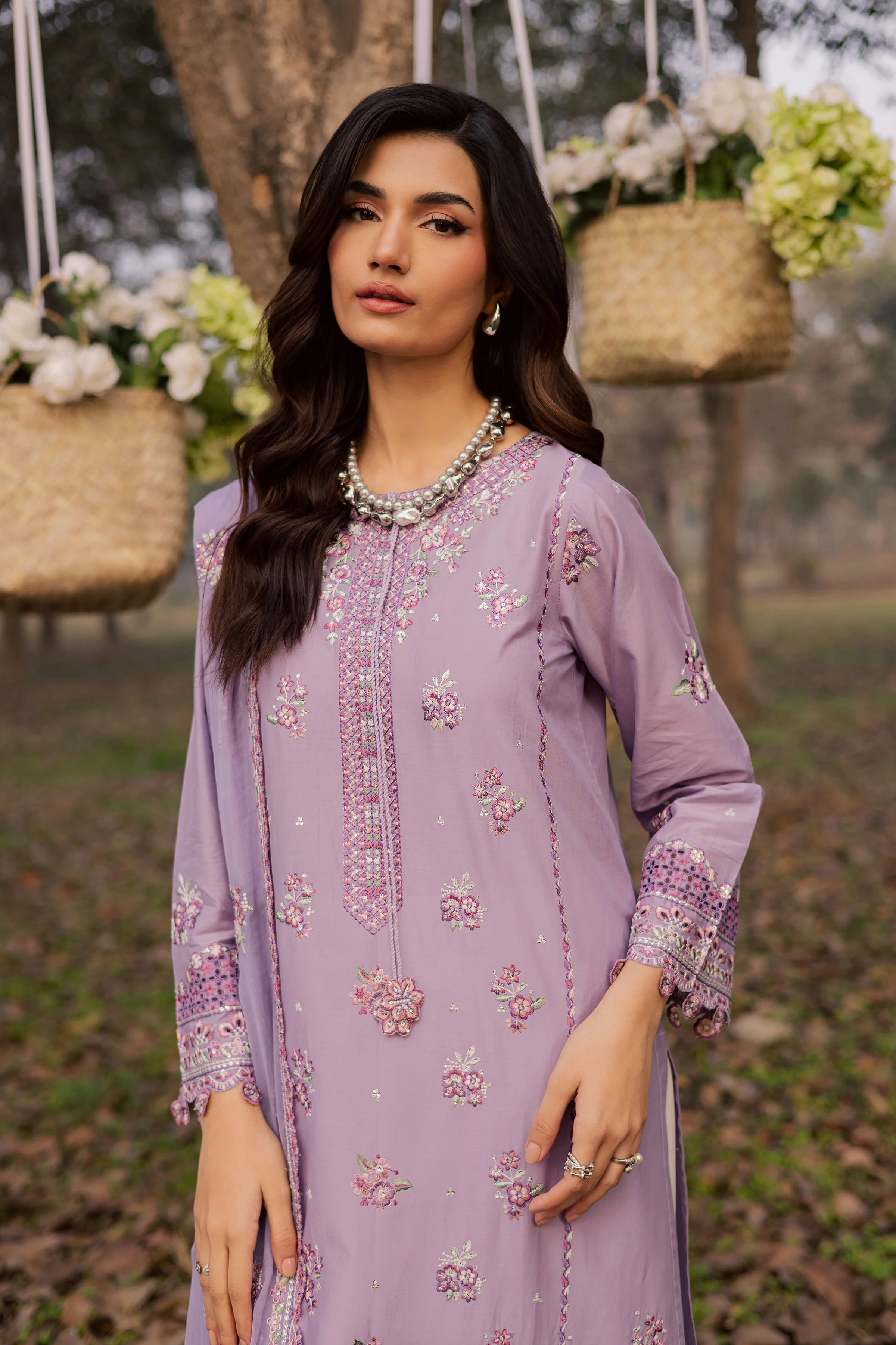 Periwinkle 3Pc - Festive Embroidered Lawn - Image 6