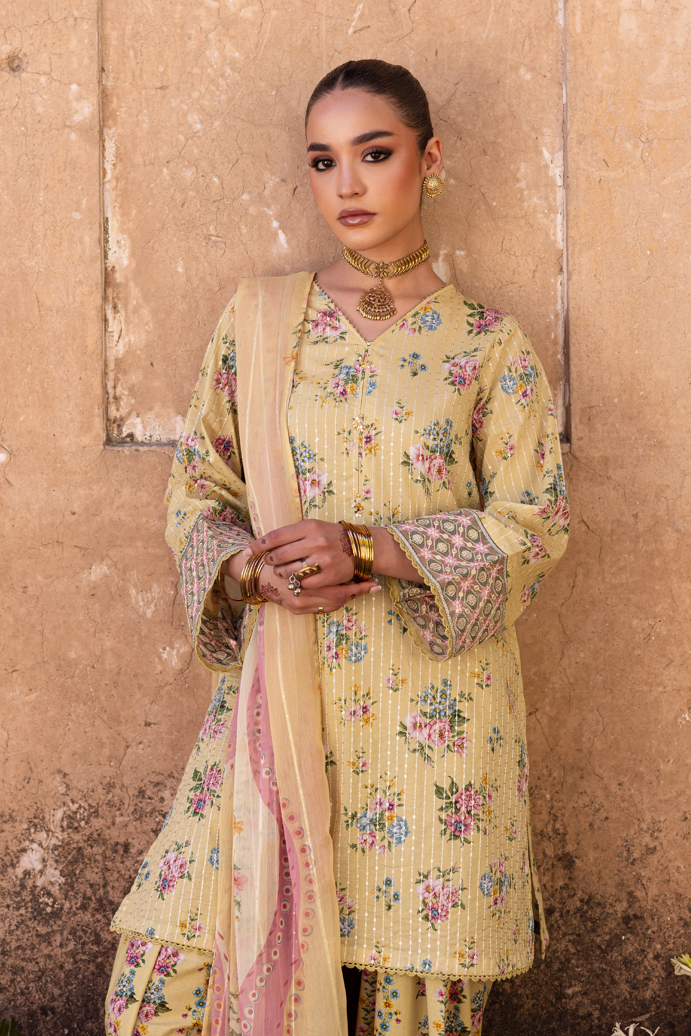 Pikachu 3Pc- Printed Lawn Dress - Image 4