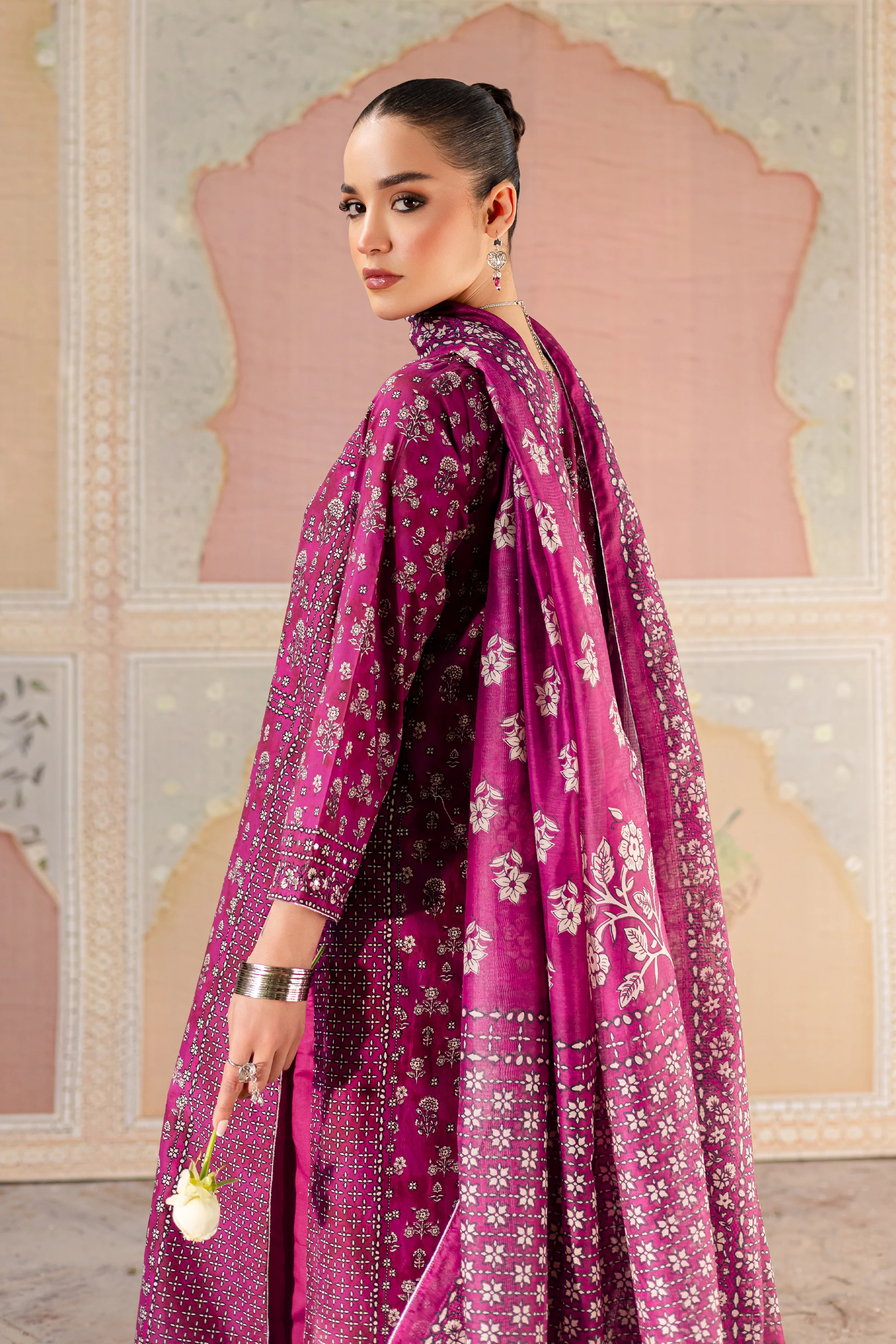 Pink Arsh 3Pc - Printed Lawn Dress - Image 4