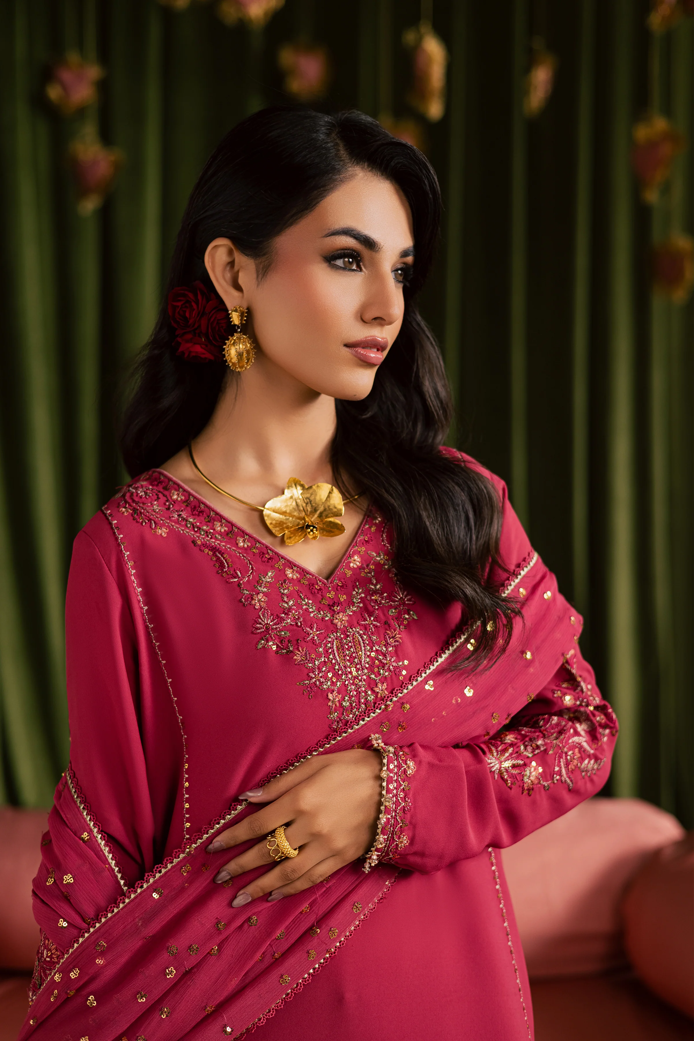 Pink Iris 3Pc - Festive Luxe Pret - Image 3