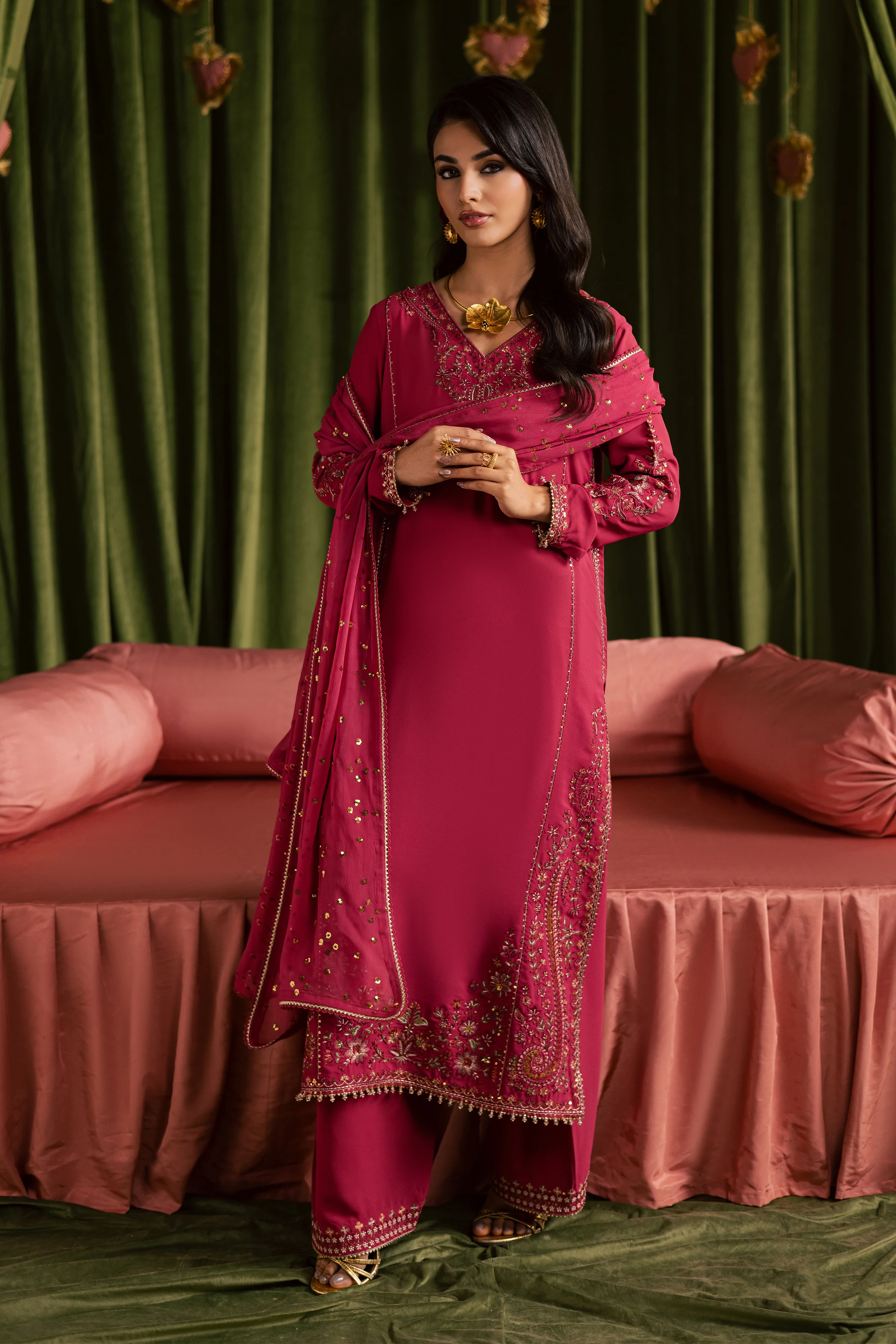 Pink Iris 3Pc - Festive Luxe Pret - Image 4