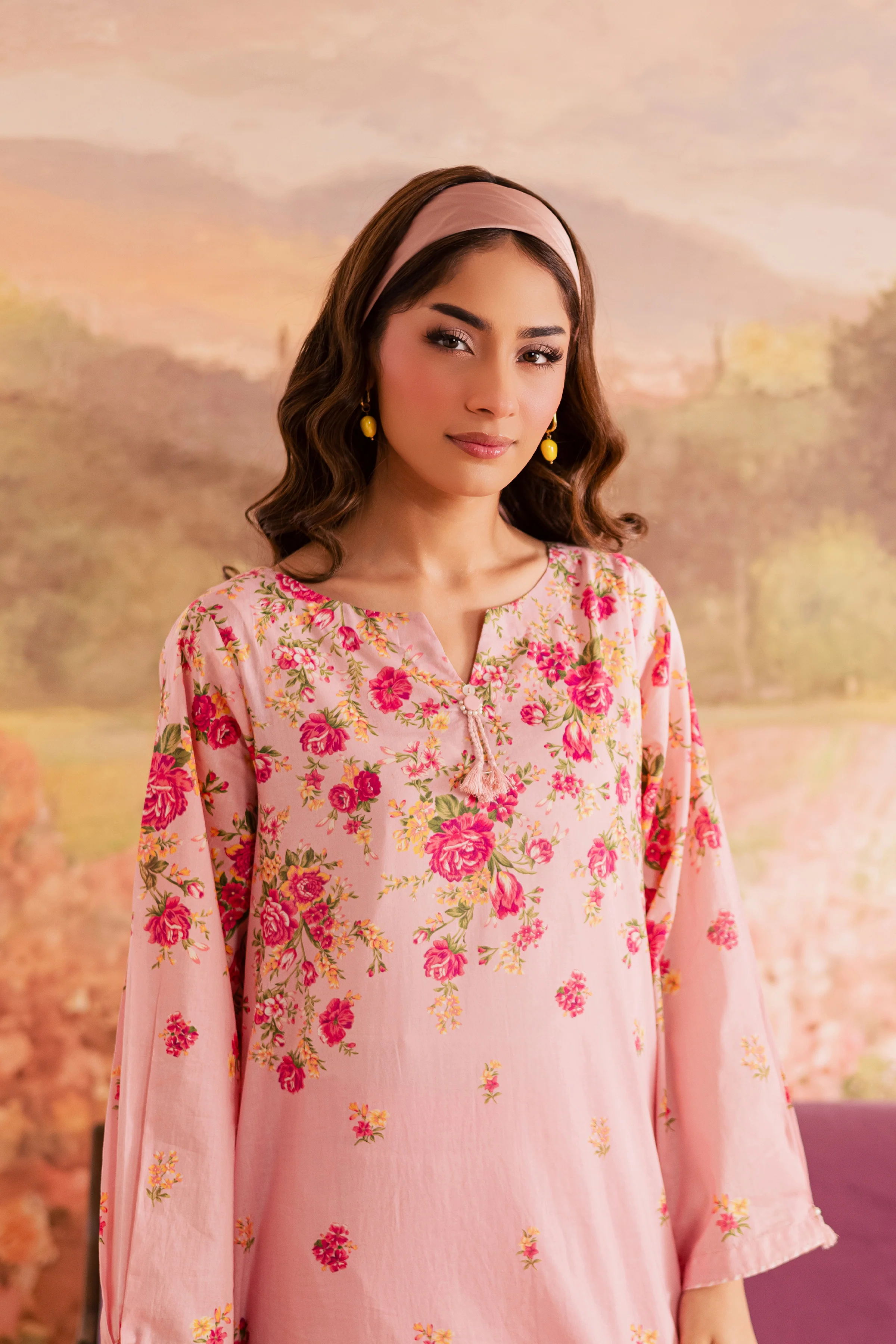 Pink Meadow 2Pc - Printed Lawn Dress - Image 3