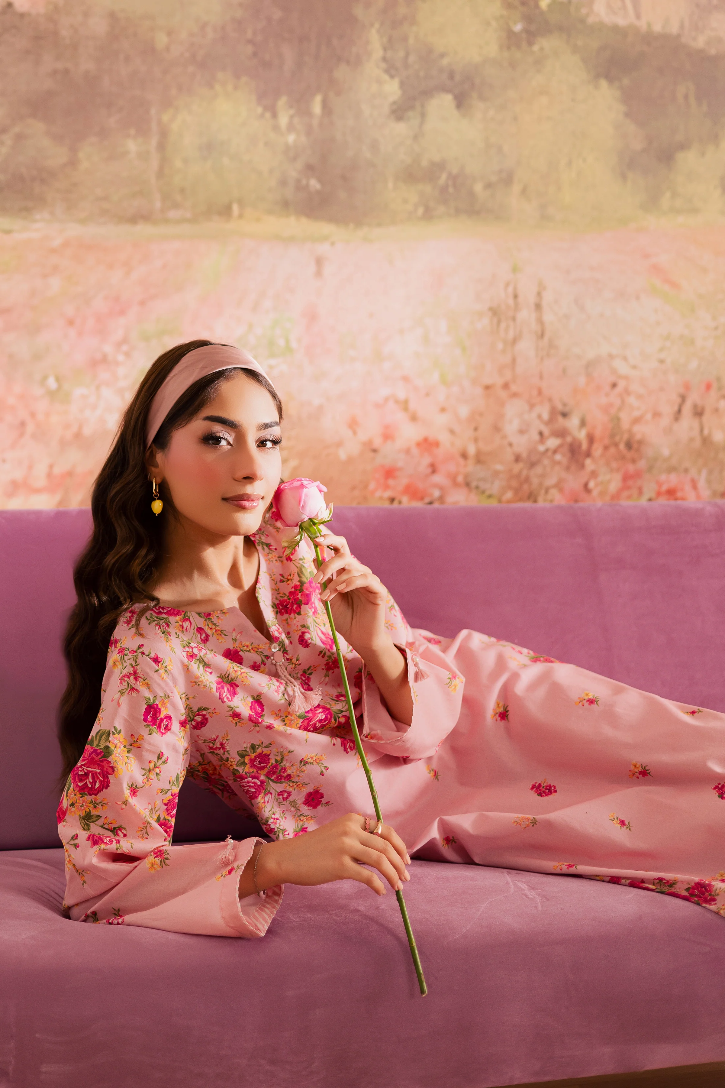 Pink Meadow 2Pc - Printed Lawn Dress - Image 7