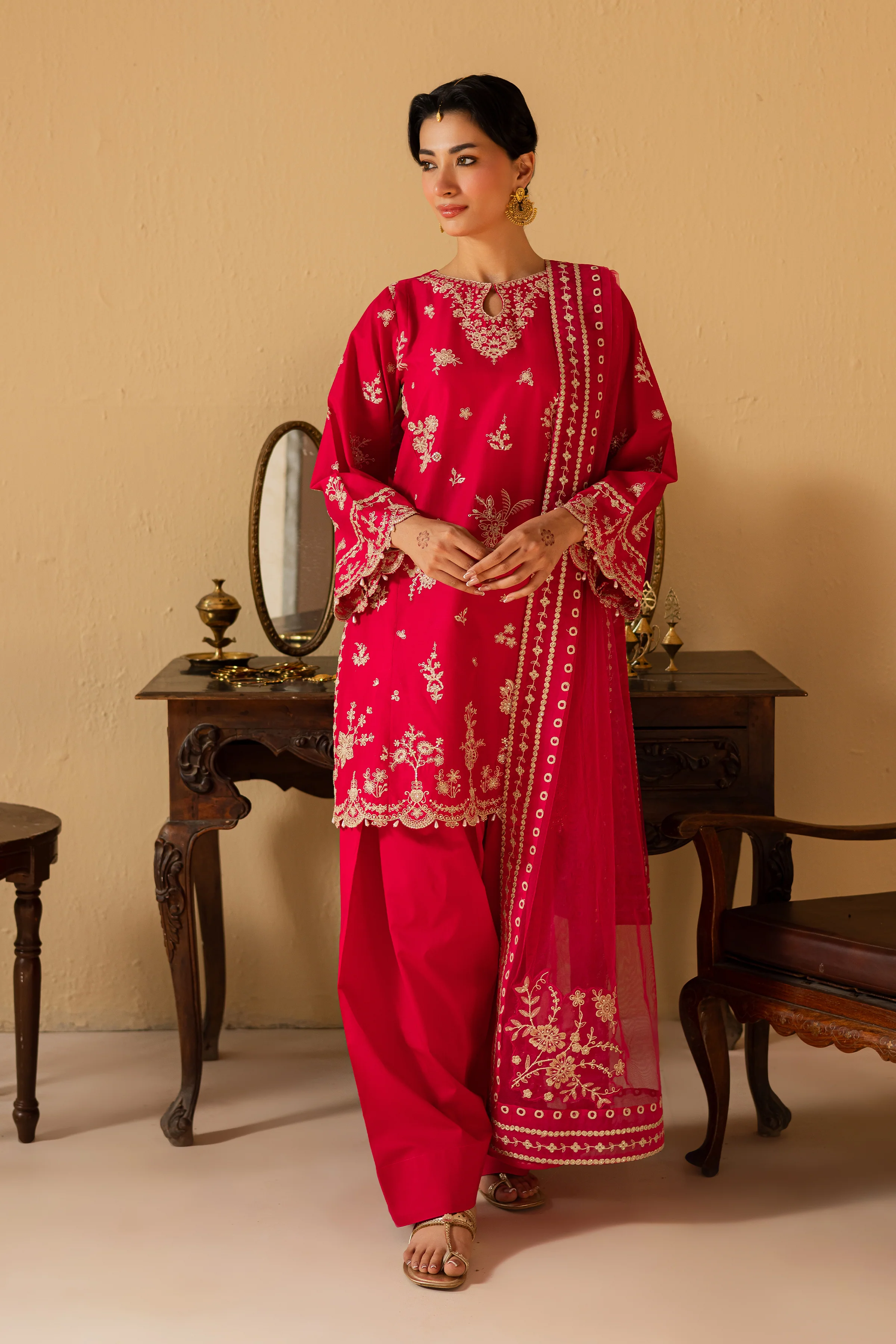 Pink Pearl 3Pc - Festive Eid Pret - Image 4