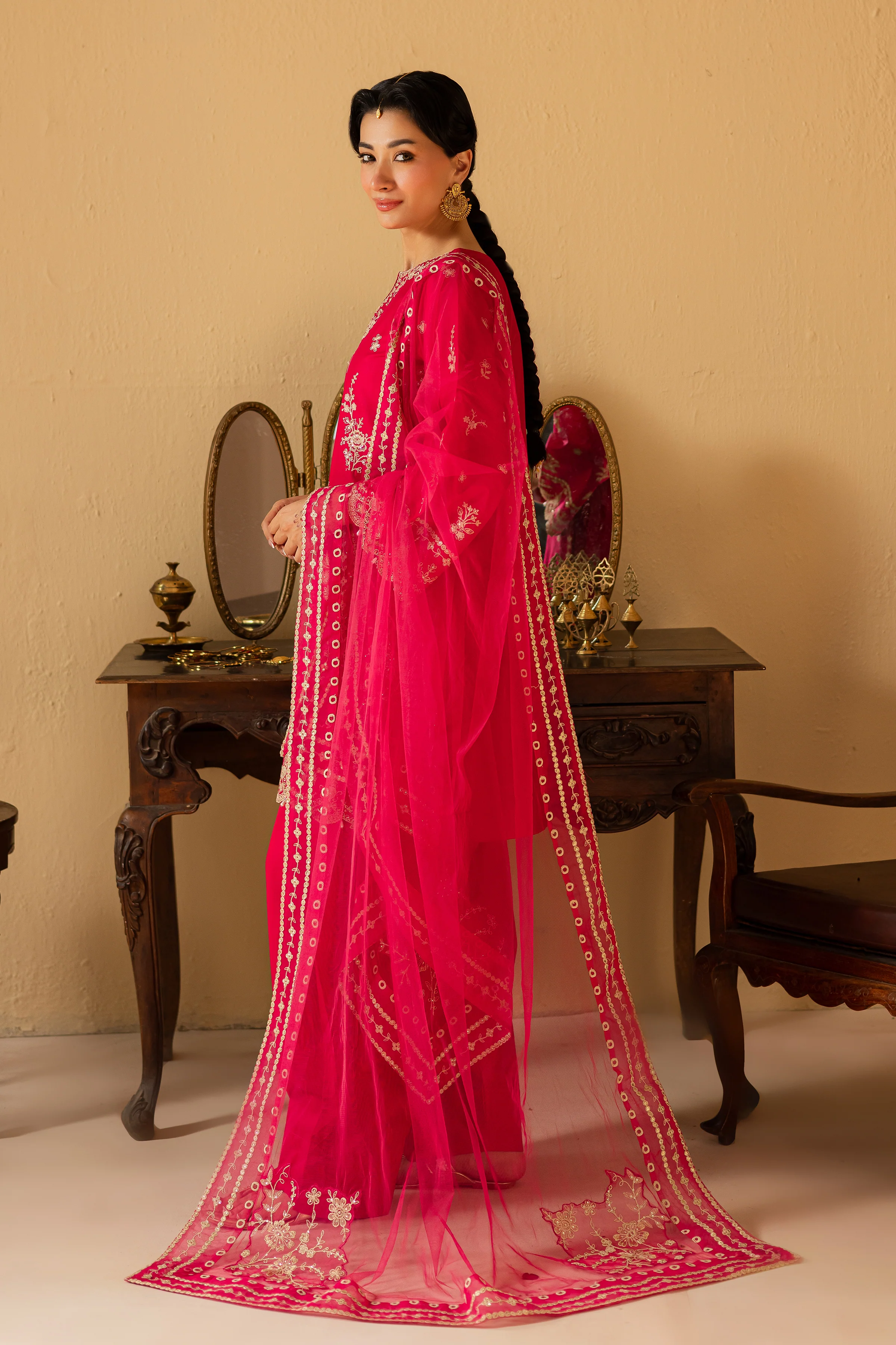 Pink Pearl 3Pc - Festive Eid Pret - Image 5