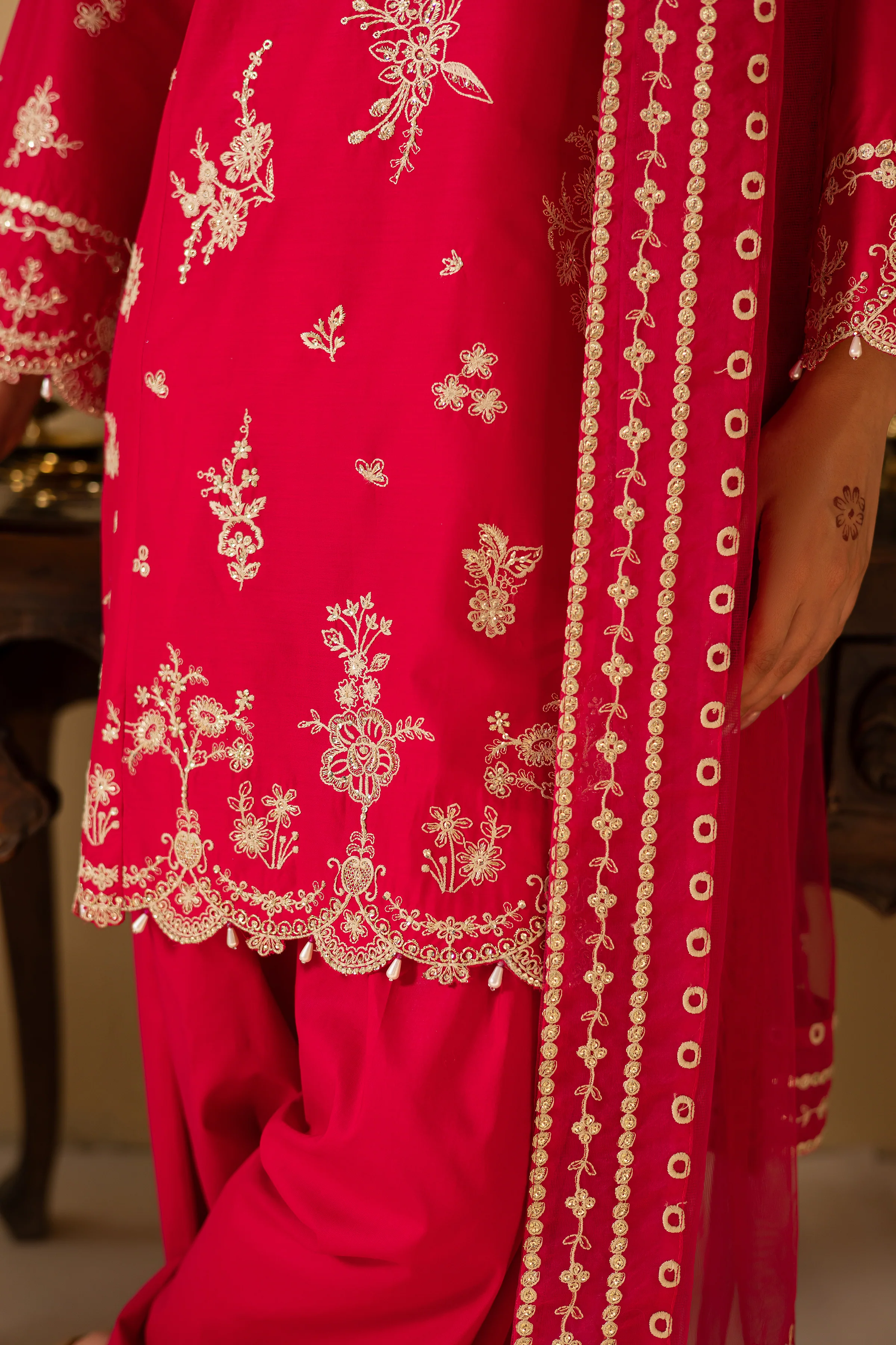 Pink Pearl 3Pc - Festive Eid Pret - Image 8