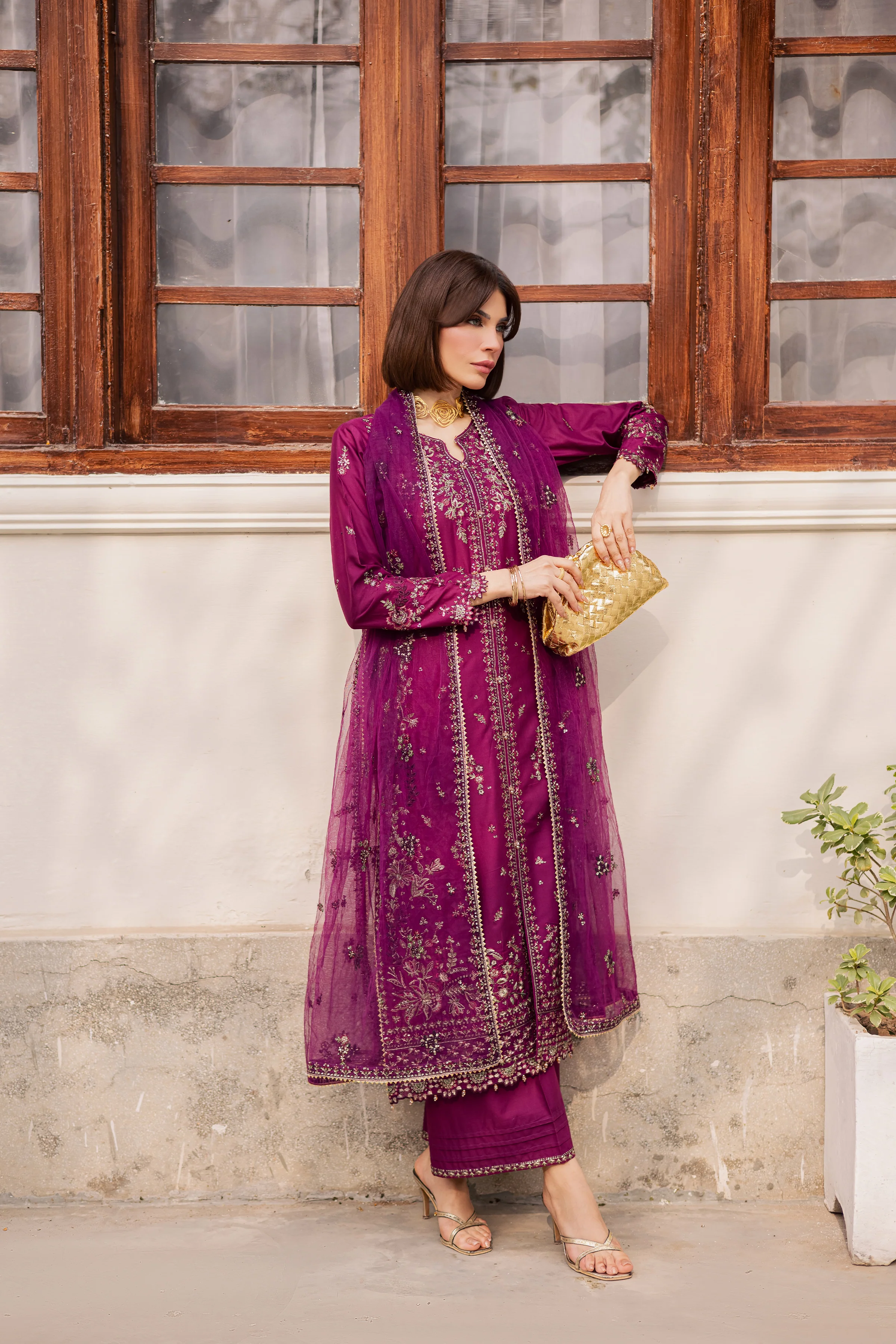 Merissa 3Pc - Festive Embroidered Lawn - Image 5