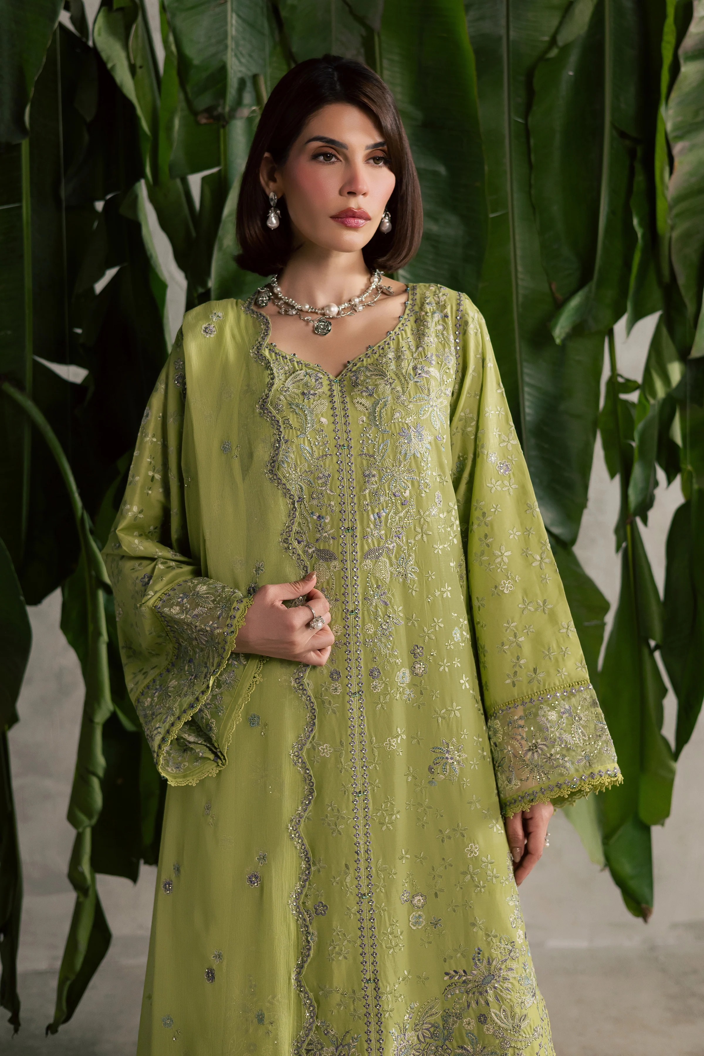 Pistachia 3Pc - Festive Embroidered Lawn - Image 2
