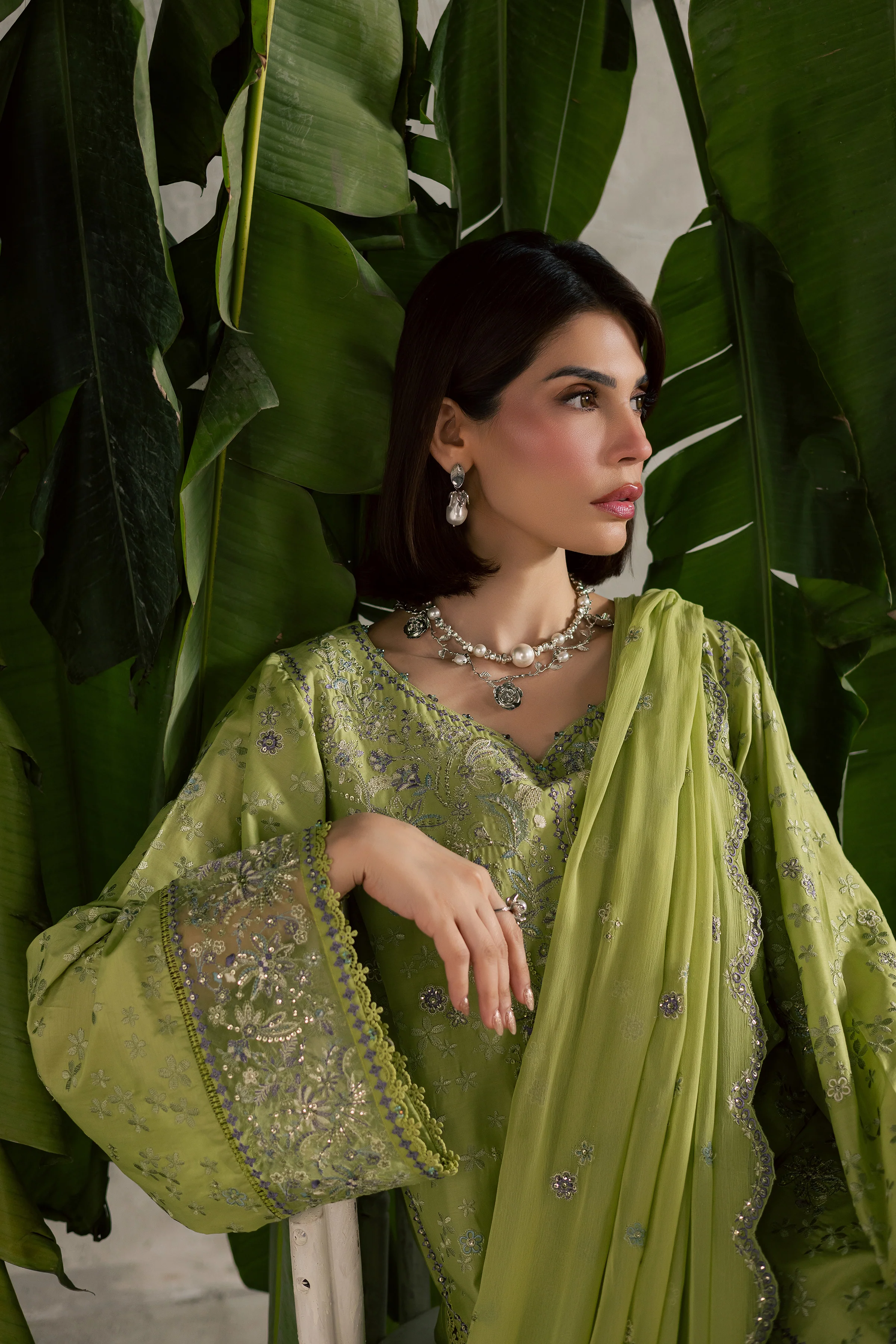 Pistachia 3Pc - Festive Embroidered Lawn - Image 4