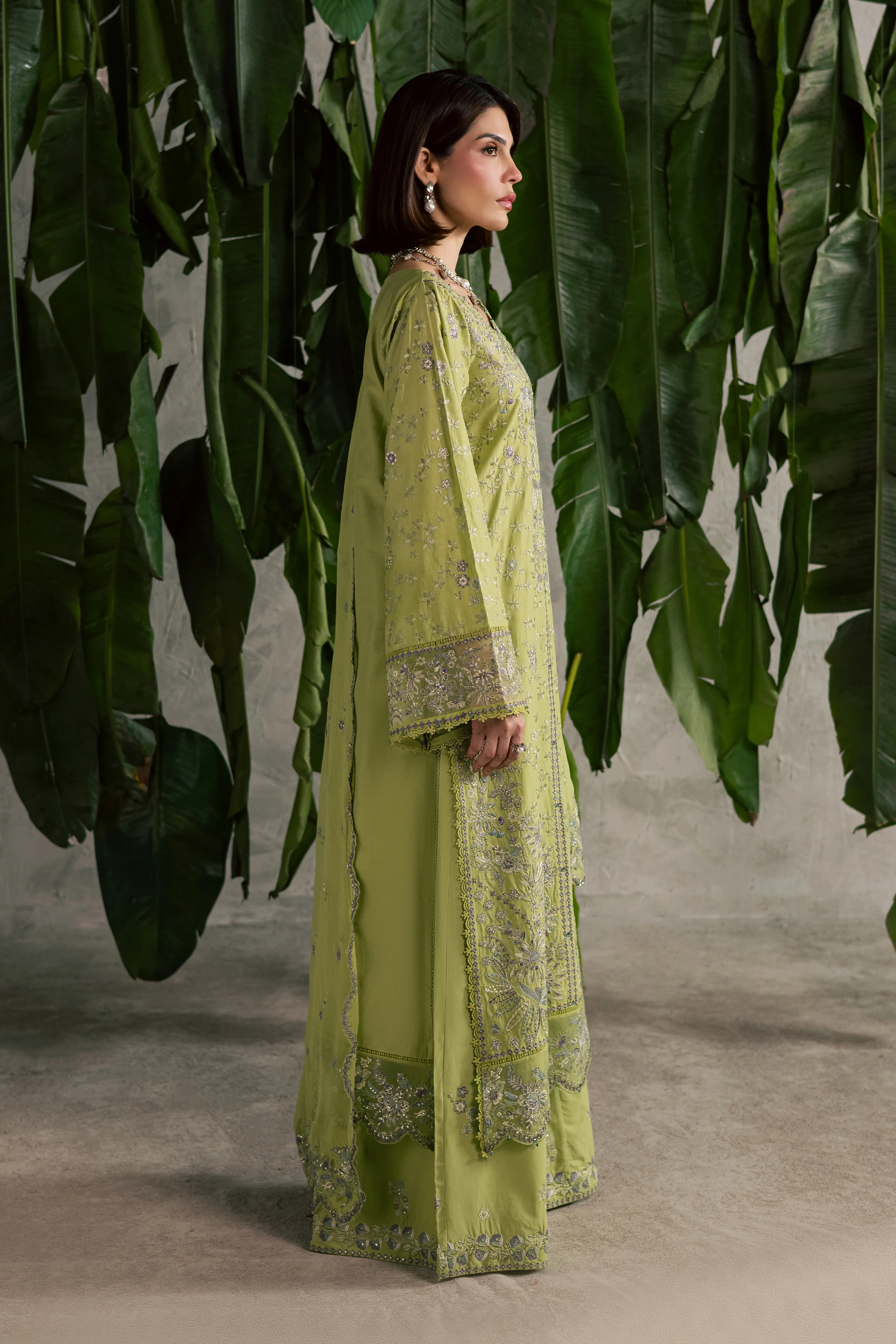 Pistachia 3Pc - Festive Embroidered Lawn - Image 5