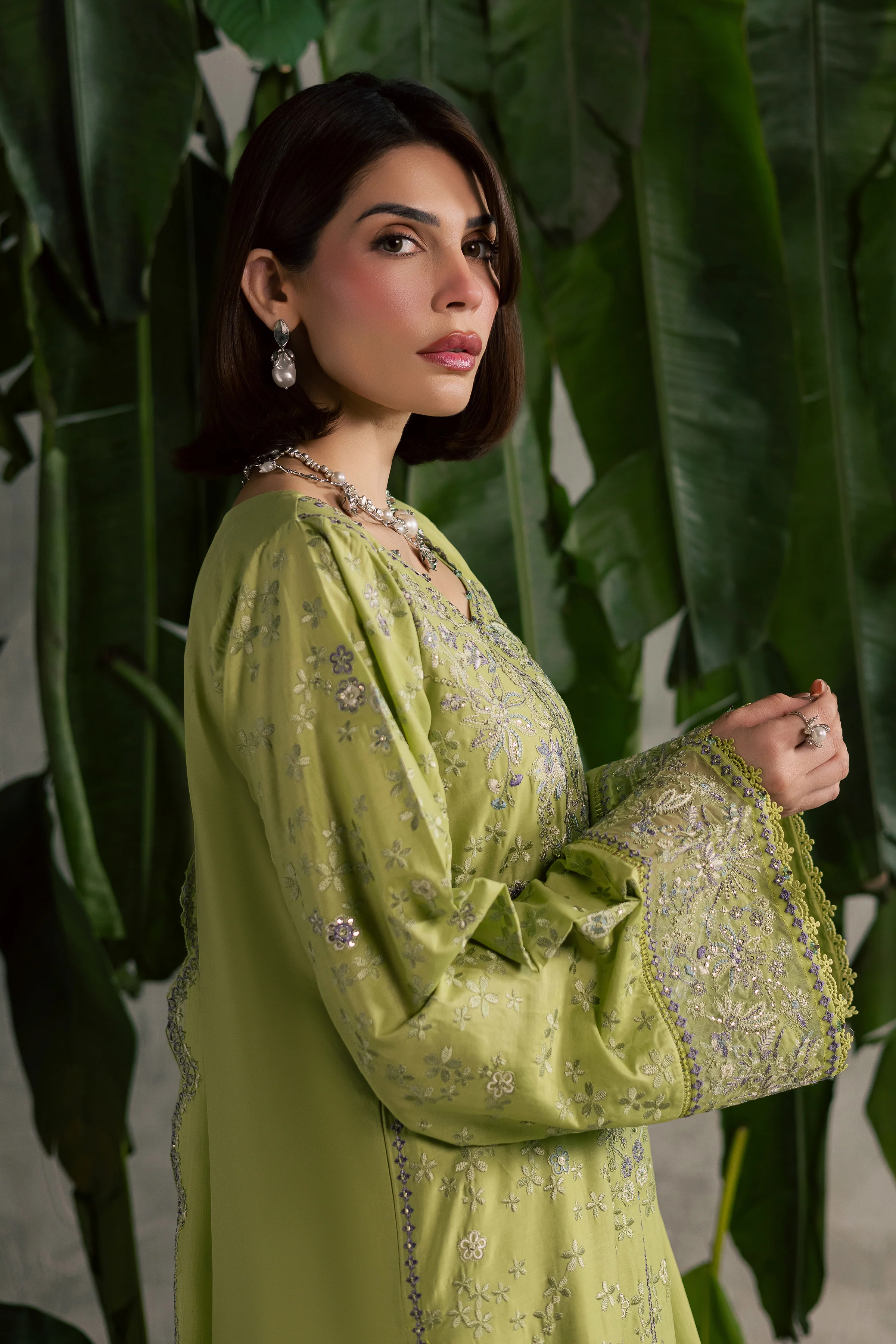Pistachia 3Pc - Festive Embroidered Lawn - Image 6