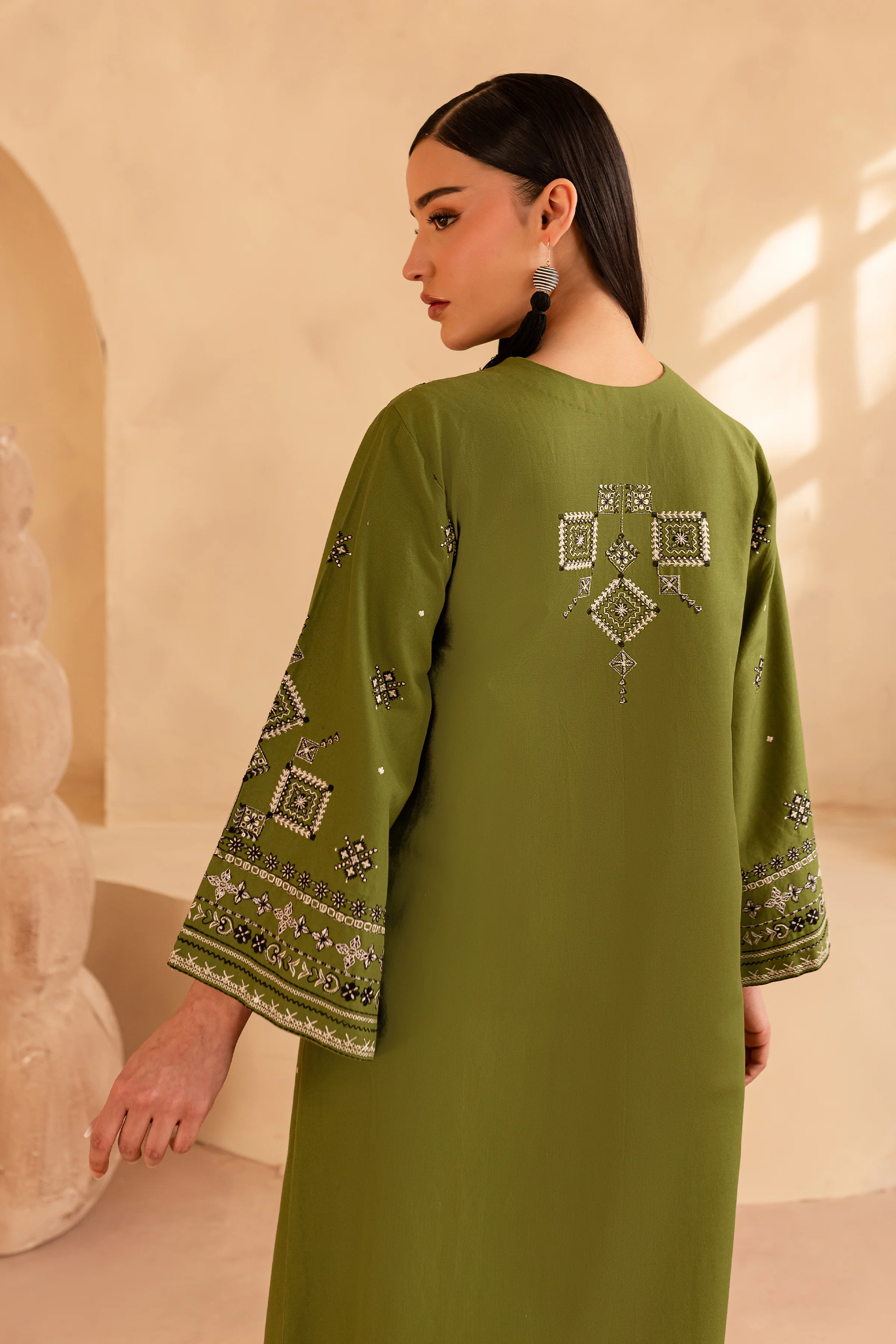 Pixie 2Pc - Embroidered Khaddar Dress - Image 6