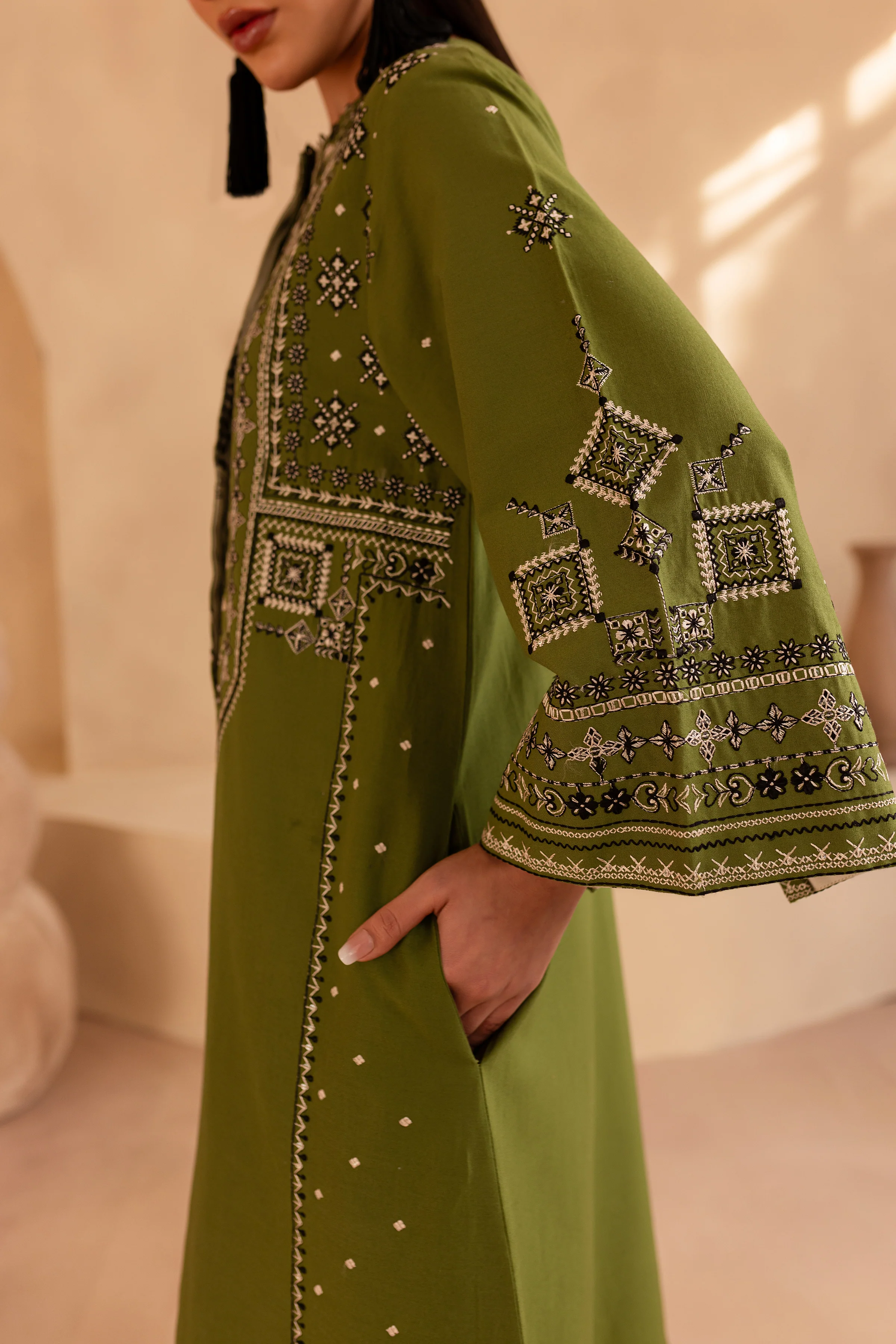 Pixie 2Pc - Embroidered Khaddar Dress - Image 7