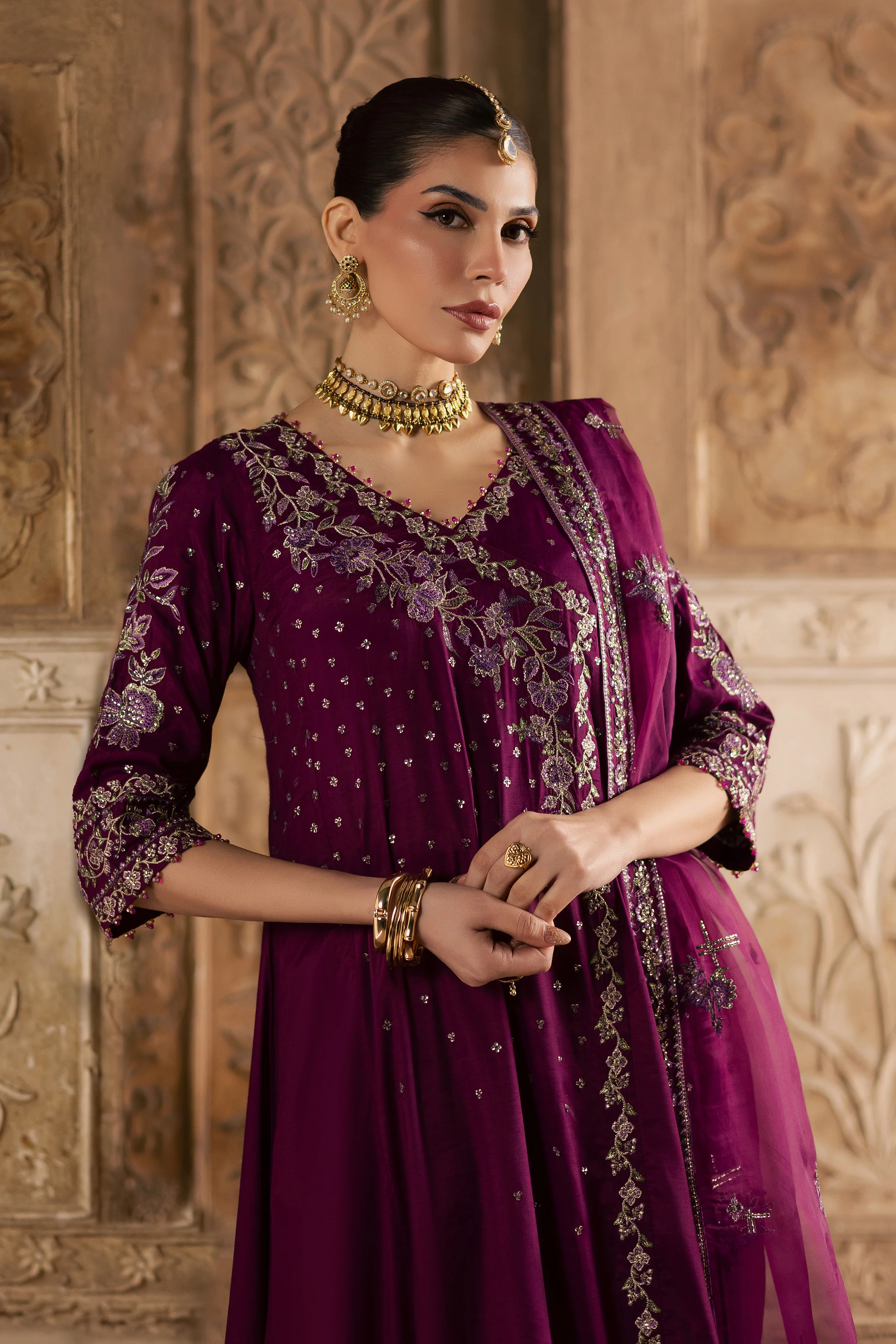 Plum Raha 3Pc - Festive Luxe Pret - Image 2