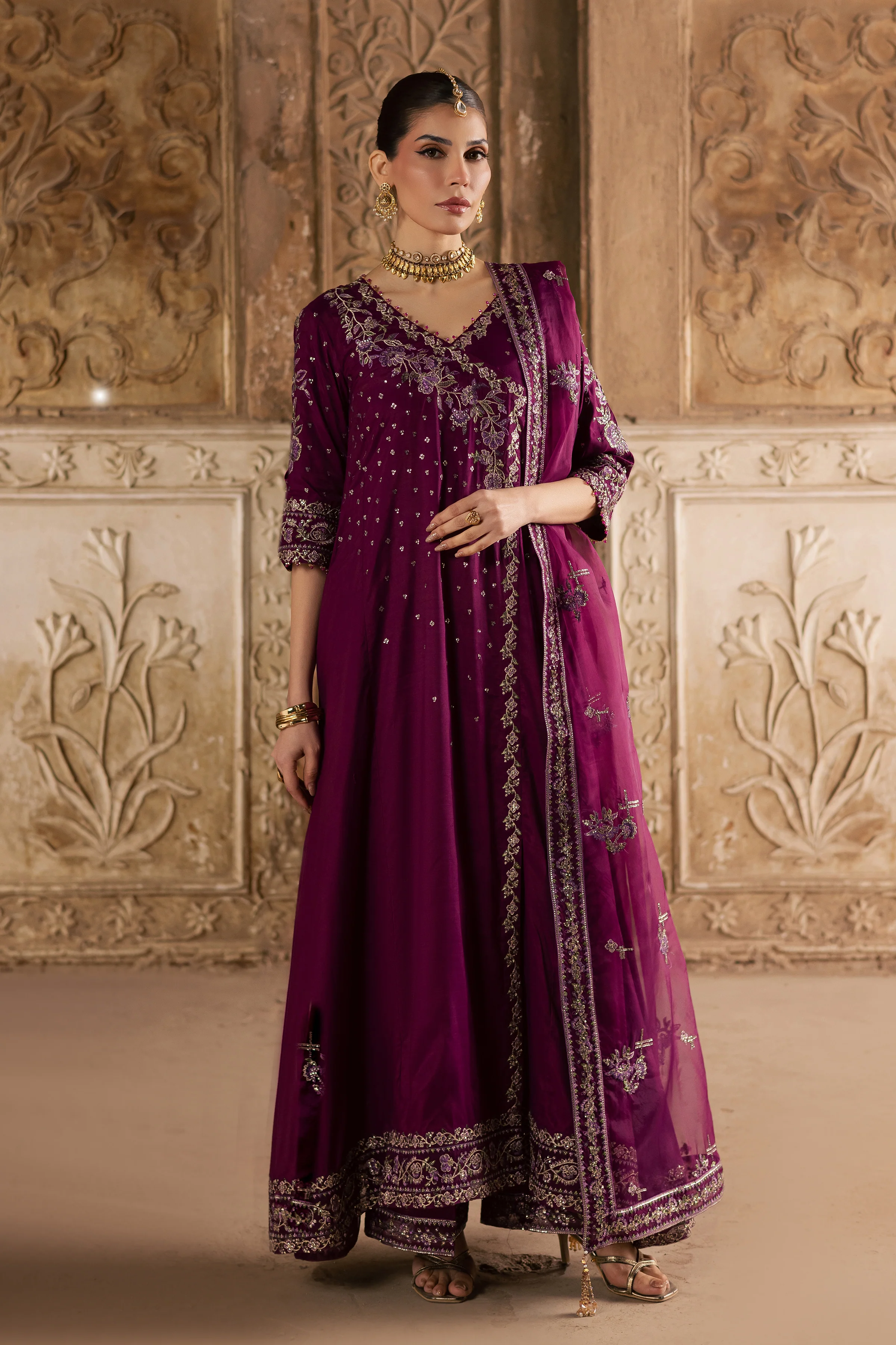 Plum Raha 3Pc - Festive Luxe Pret - Image 3