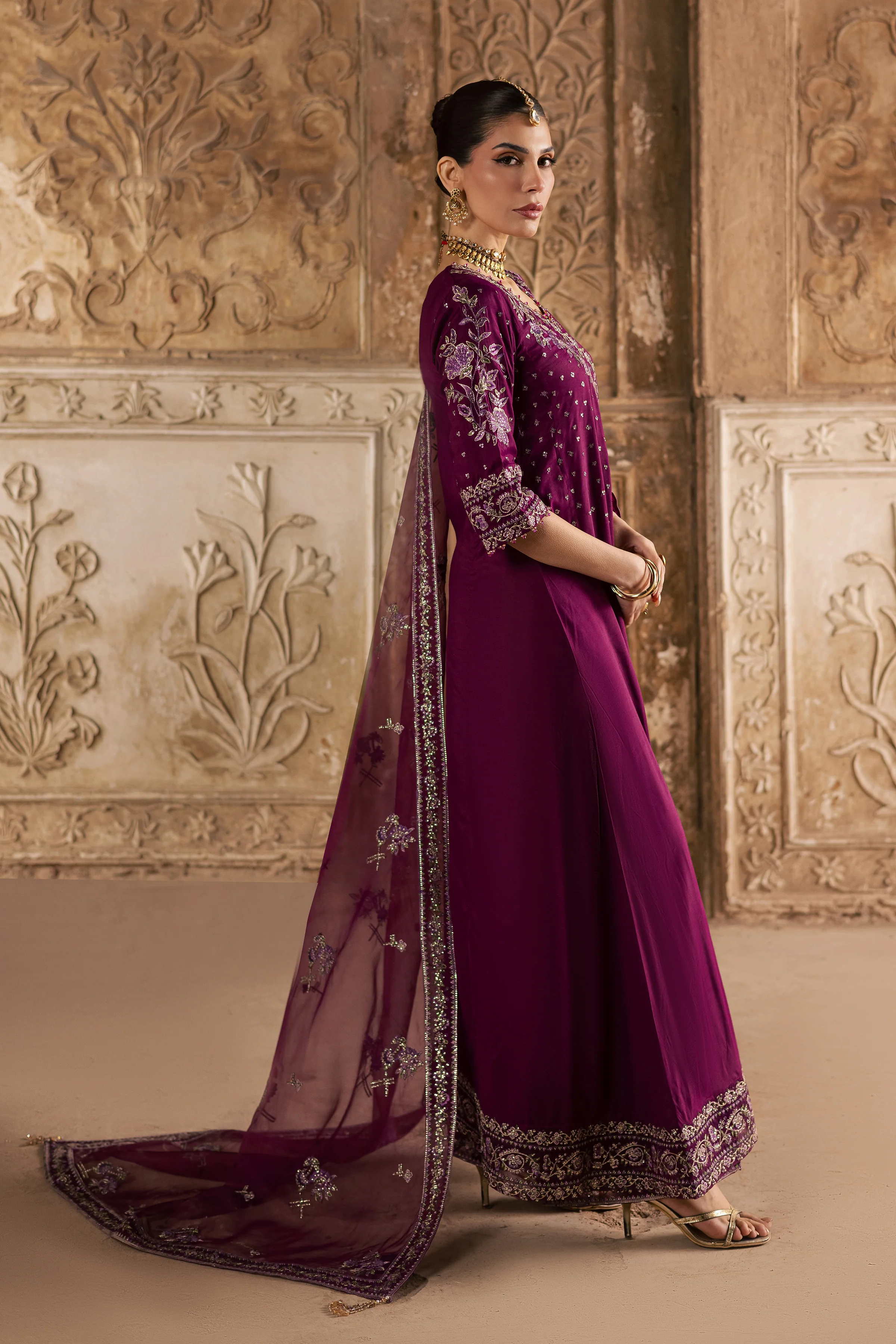 Plum Raha 3Pc - Festive Luxe Pret - Image 4